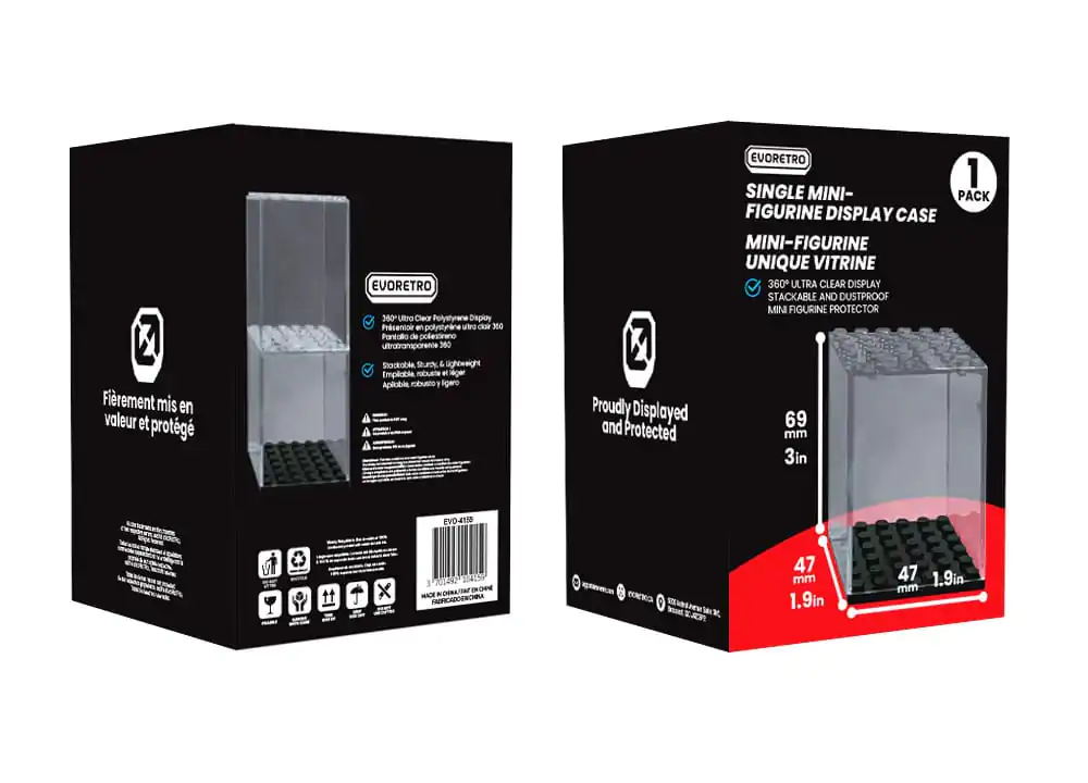 Evoretro Akrylowa Gablota Ekspozycyjna dla mini figurek Pojedyncza Stackable zdjęcie produktu