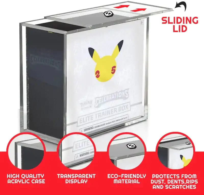 Evoretro Akrylowe Etui Wystawowe na Booster Boxy / Elite Trainer Boxy Ver. 2 z Przesuwaną Pokrywą zdjęcie produktu