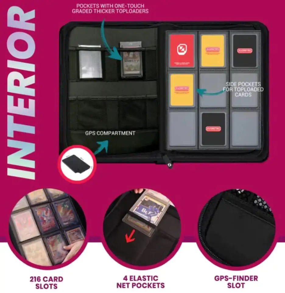 Evoretro Shield+ Topload Cards Binder 216 kart Fioletowy zdjęcie produktu