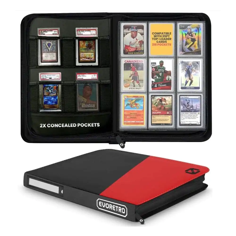 Evoretro Shield+ Topload Cards Binder Segregator na karty 216 Cards Czarno-Czerwony zdjęcie produktu