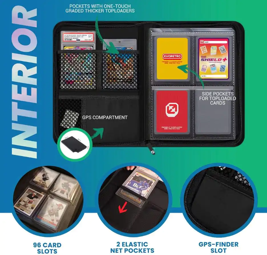 Evoretro Shield+ Topload Cards Binder Compact Segregator na Karty 96 Karten Black zdjęcie produktu