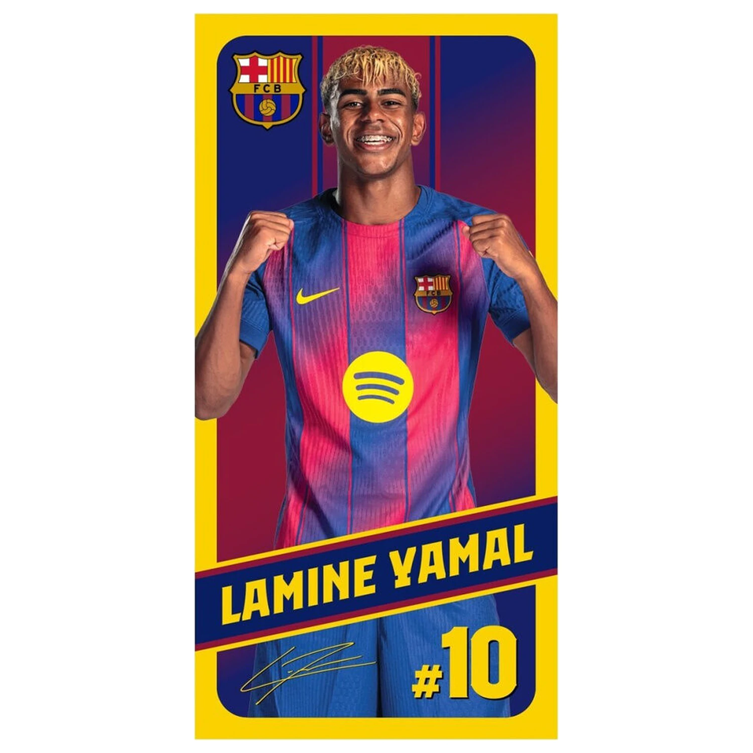 F.C Barcelona Lamine Yamal ręcznik plażowy z mikrofibry zdjęcie produktu