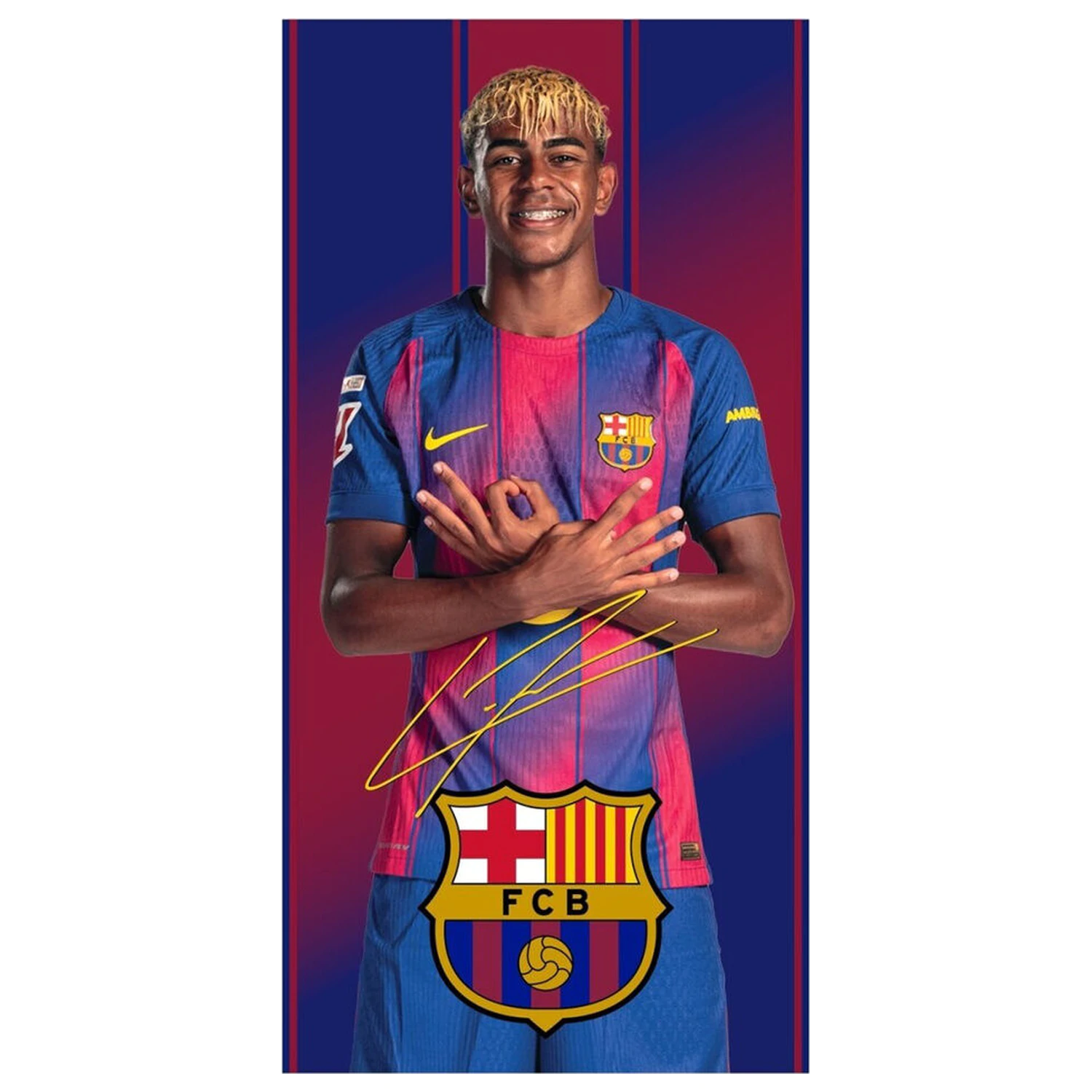 F.C Barcelona Lamine Yamal ręcznik plażowy z mikrofibry zdjęcie produktu