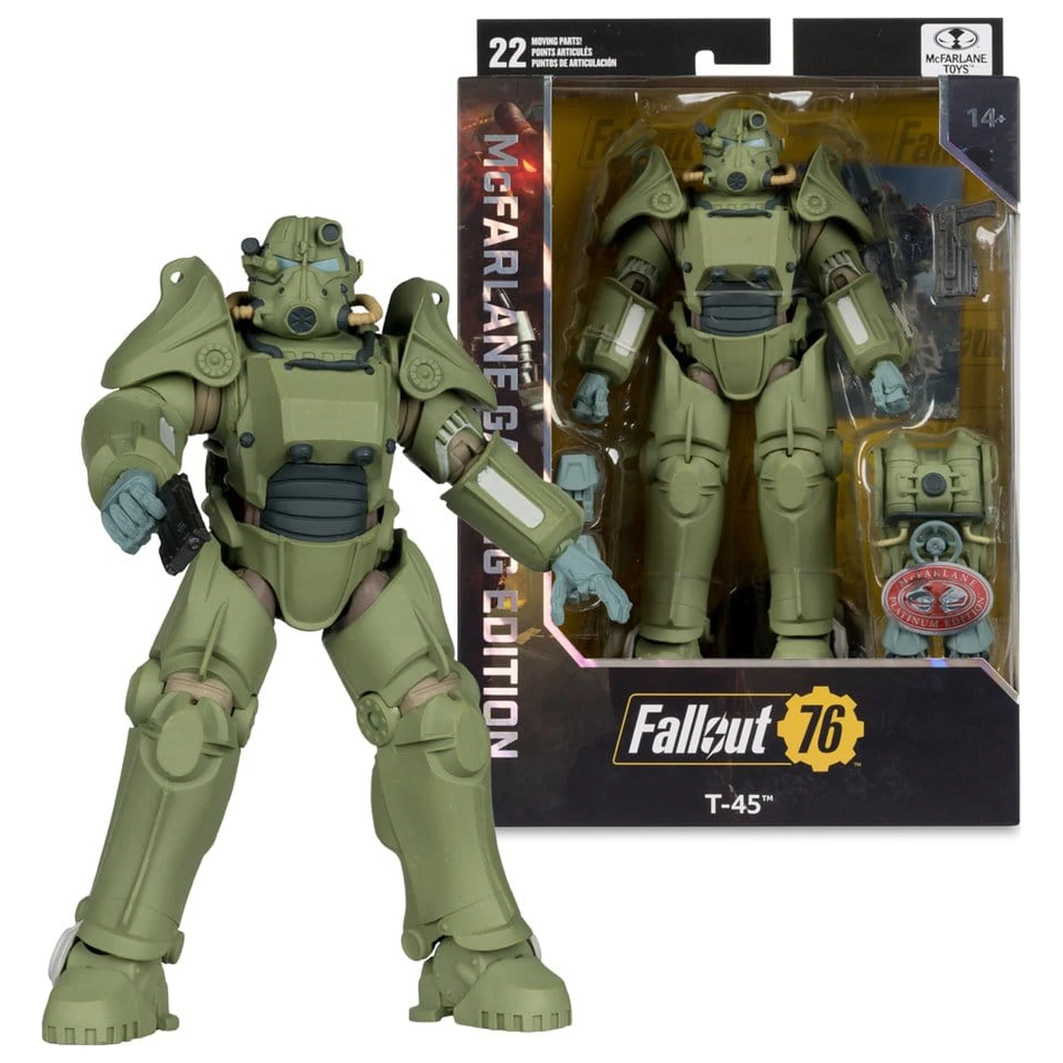 Fallout 76 Gaming Edition figurka akcji T-45 Military Armor (Red Platinum Edition) 20 cm zdjęcie produktu
