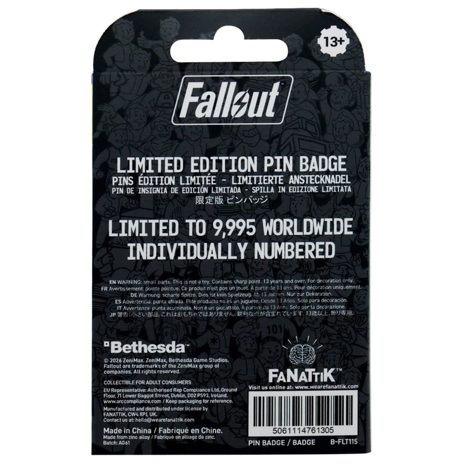 Fallout Pin Badge Vault Door 111 Limitowana Edycja Zawiasowa zdjęcie produktu
