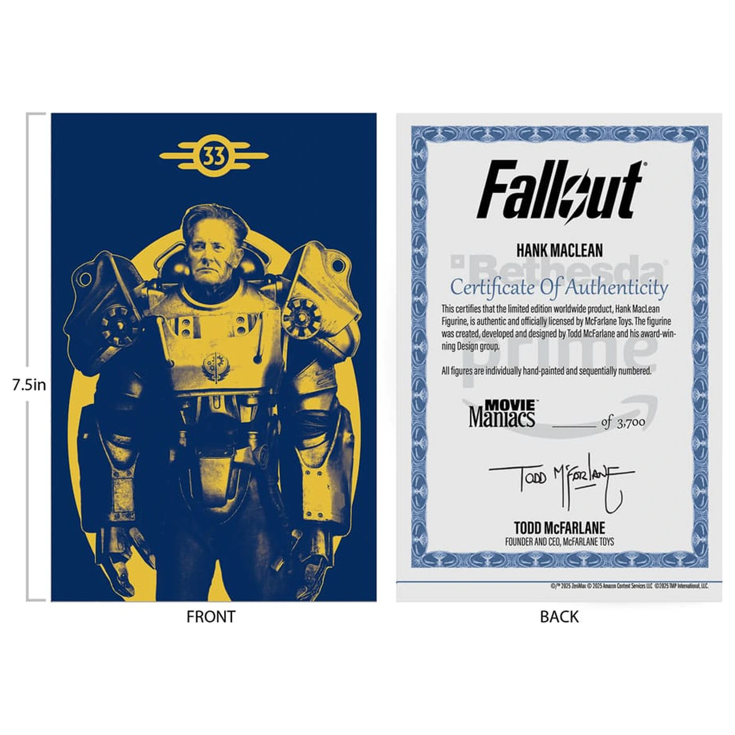 Fallout Movie Maniacs figurka akcji Hank Maclean (Season 2) (Red Platinum Edition) 17 cm zdjęcie produktu