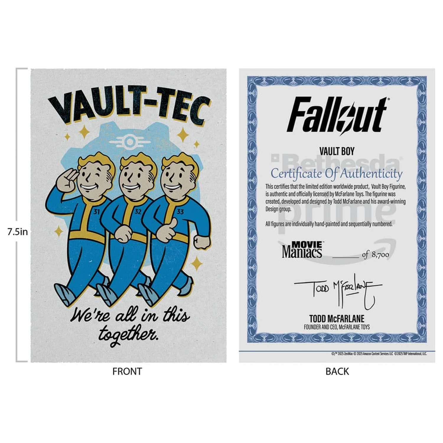 Fallout Movie Maniacs figurka akcji Vault Boy Version 1 14 cm zdjęcie produktu