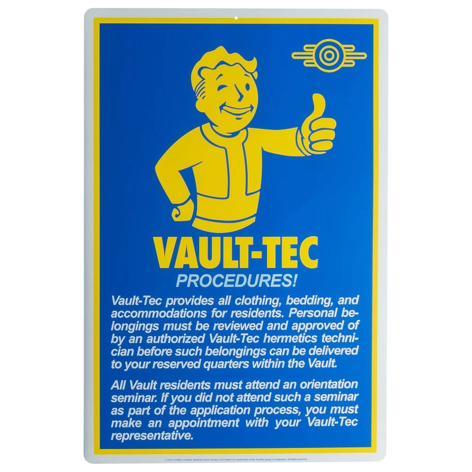 Fallout Metalowy Znak Procedures zdjęcie produktu