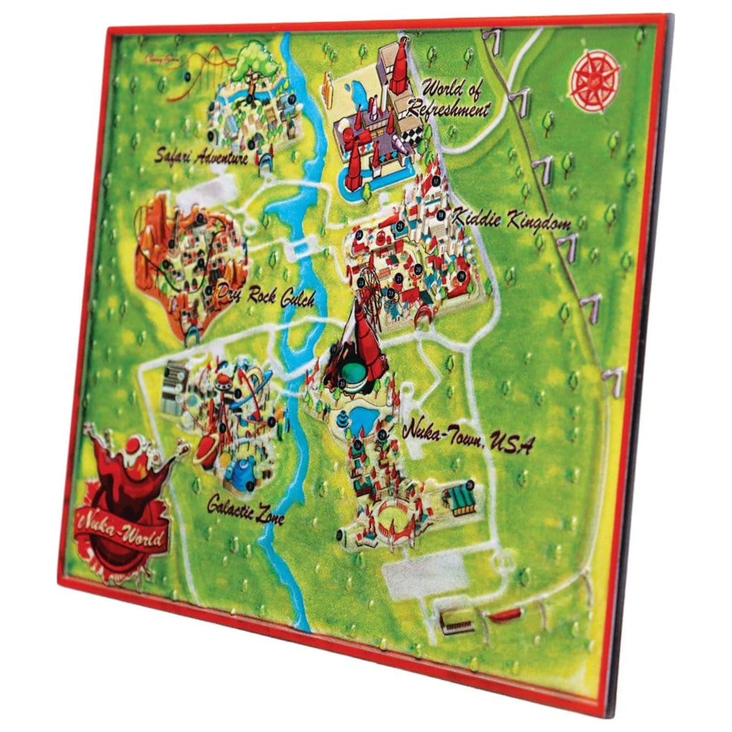 Fallout Metalowa replika mapy Nuka-World Edycja Limitowana 16 x 13 cm zdjęcie produktu