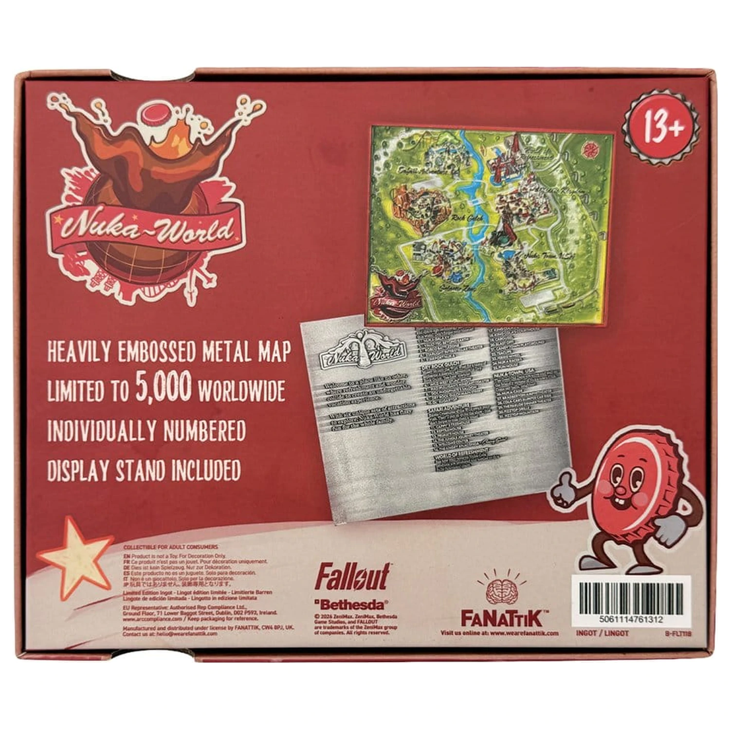 Fallout Metalowa replika mapy Nuka-World Edycja Limitowana 16 x 13 cm zdjęcie produktu