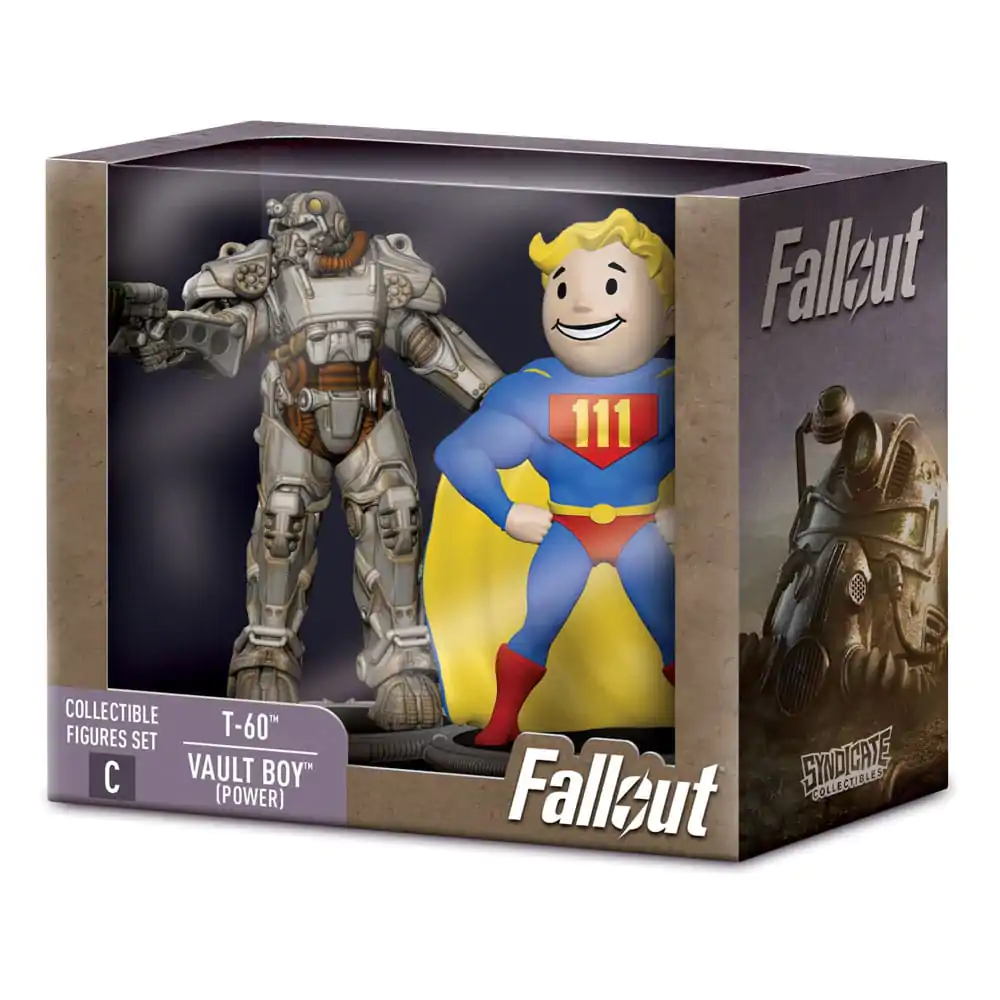 Fallout Mini Figurki 2-Pack Set C T-60 & Vault Boy (Power) 7 cm zdjęcie produktu