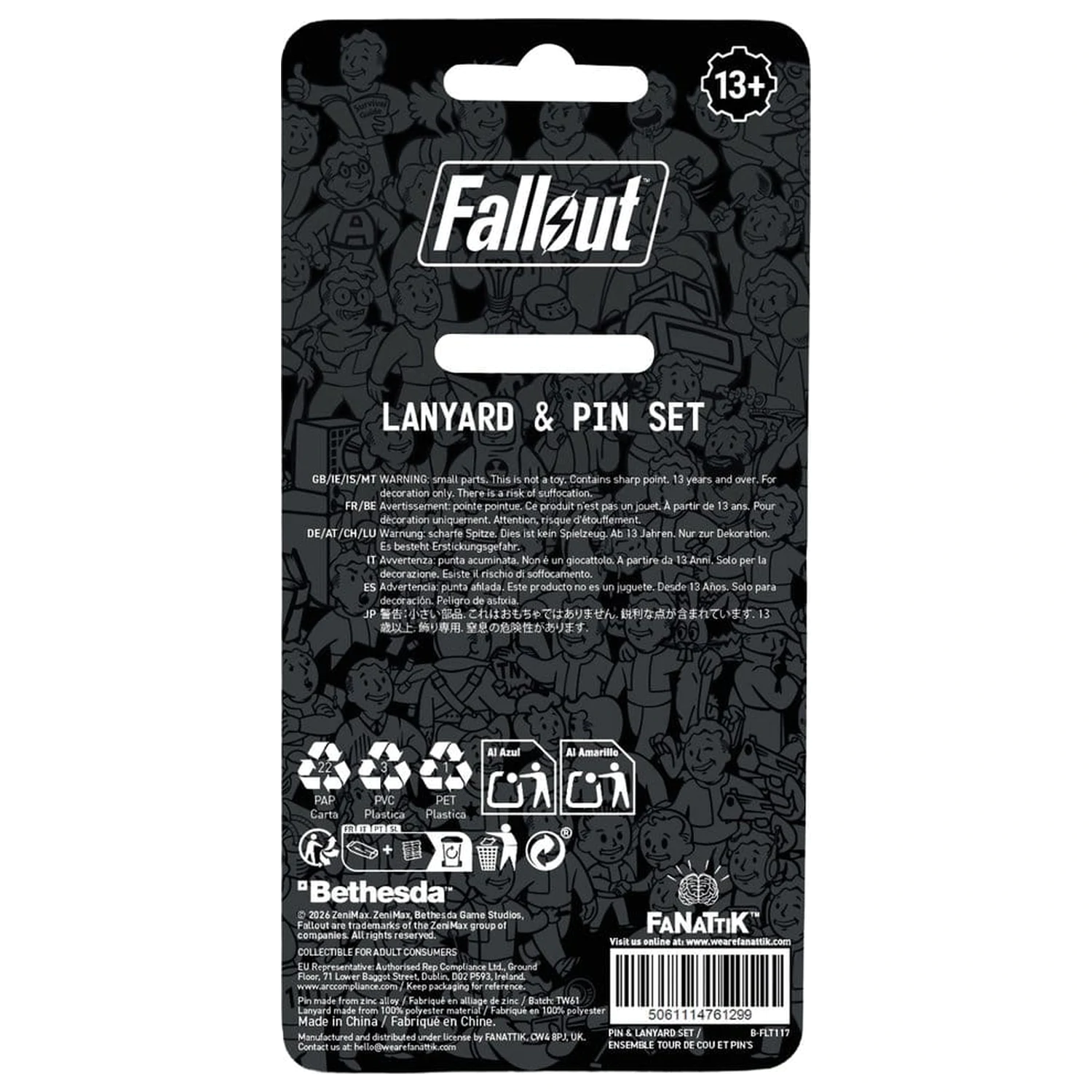 Fallout Vault-Tec Overseer smycz i zestaw przypinek zdjęcie produktu