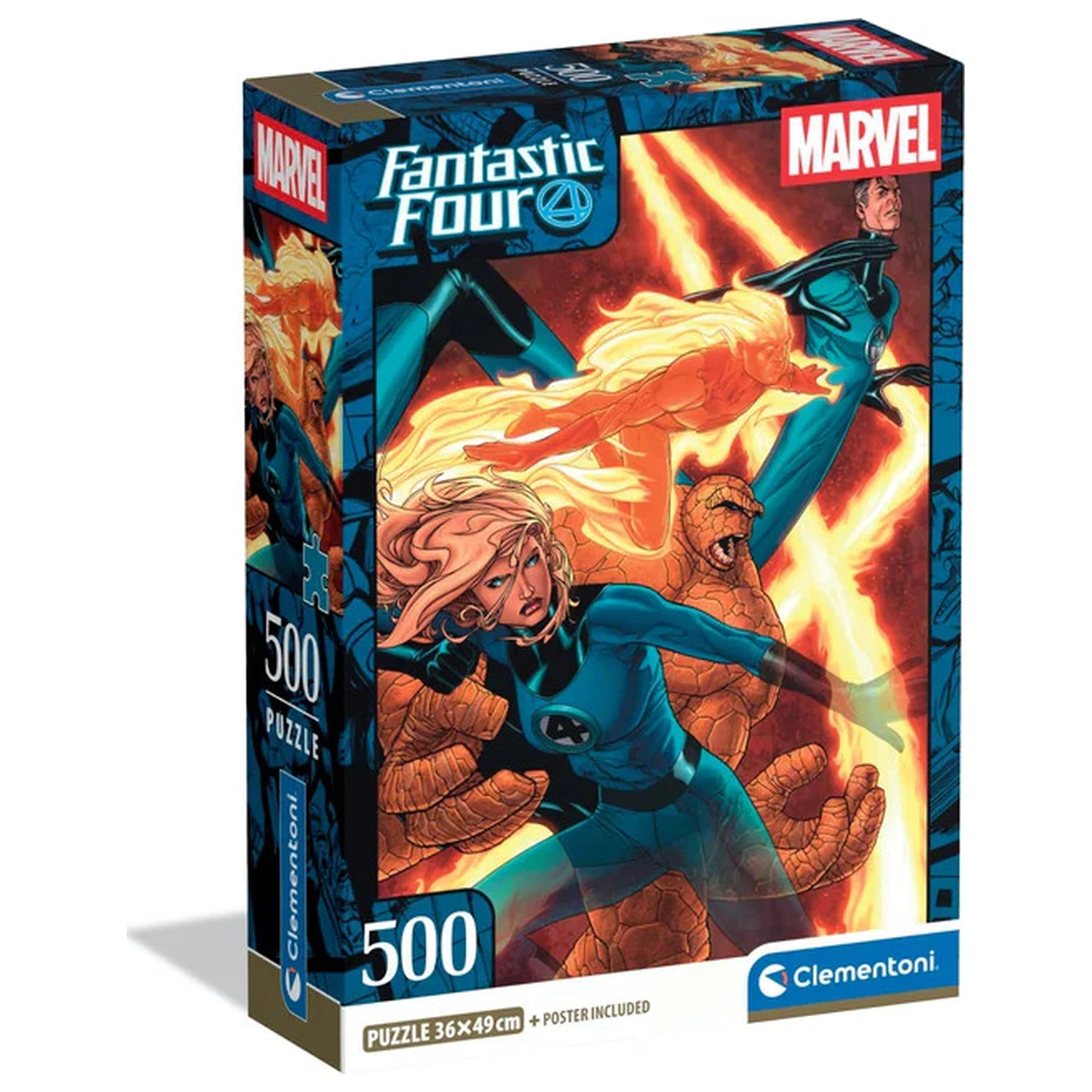 Fantastic Four Flame 500-elementowe Kompaktowe puzzle zdjęcie produktu