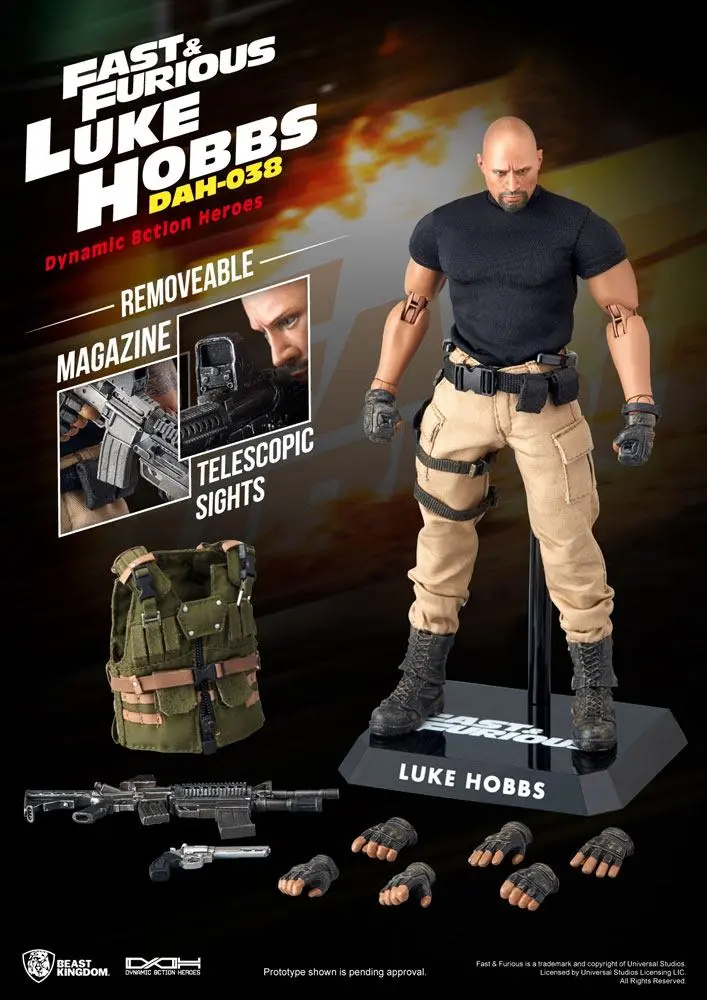 Szybcy i wściekli Dynamic 8ction Heroes Figurka Akcji 1/9 Luke Hobbs 21 cm zdjęcie produktu