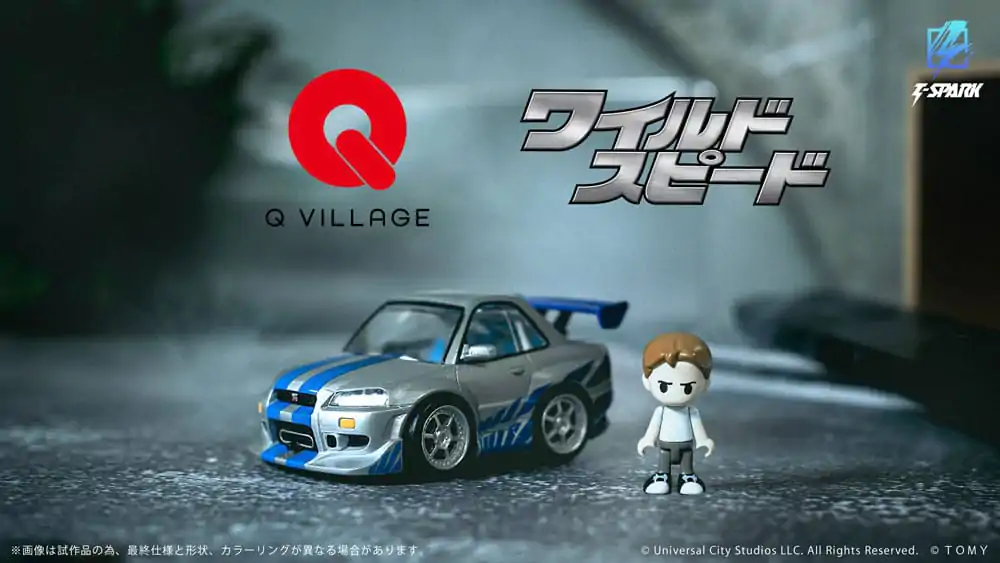 Szybcy i wściekli Q-Village Pojazd z minifigurką Nissan Skyline GT-R (R34) 9 cm zdjęcie produktu