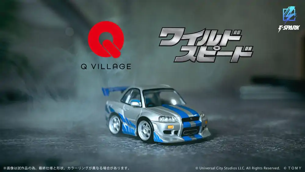 Szybcy i wściekli Q-Village Pojazd z minifigurką Nissan Skyline GT-R (R34) 9 cm zdjęcie produktu