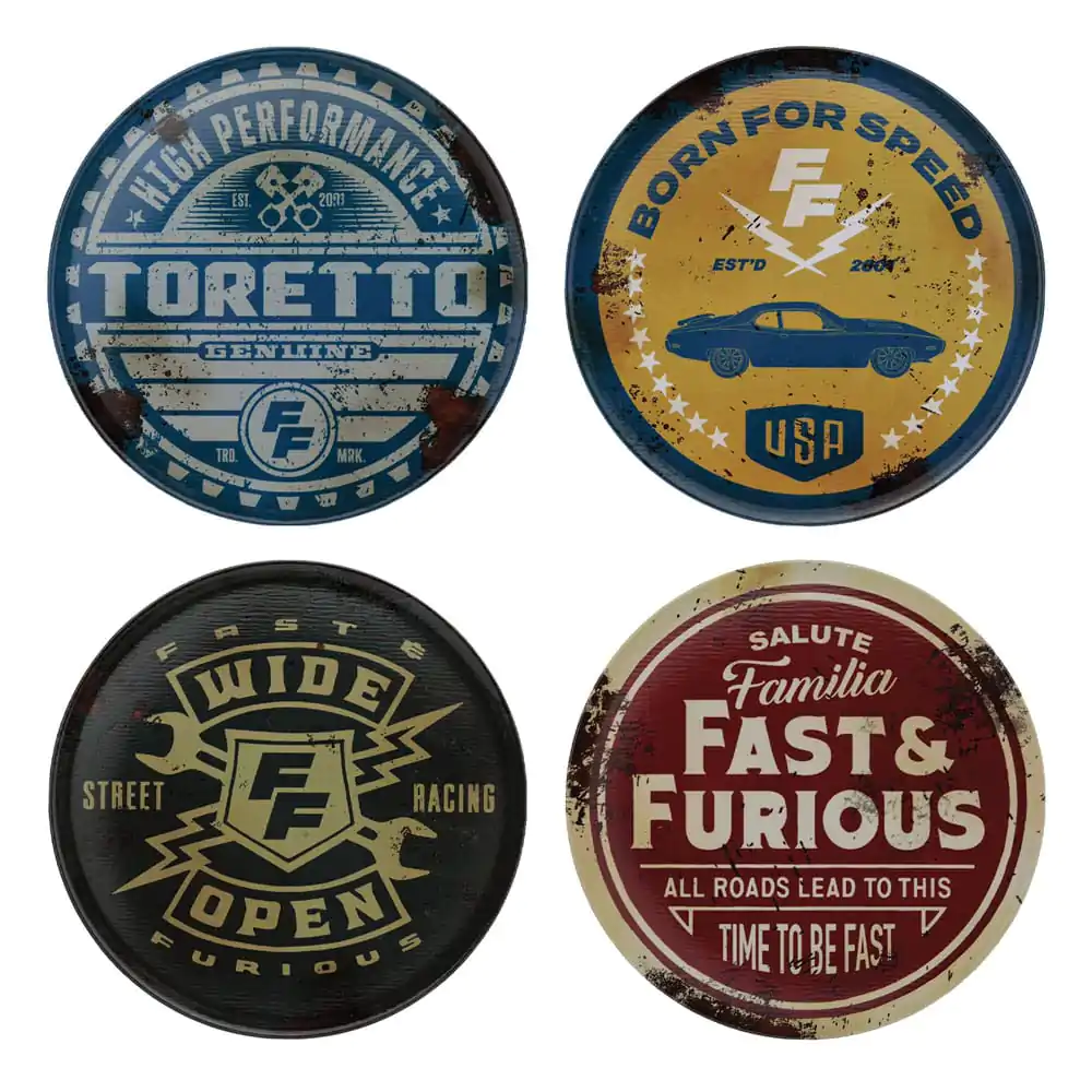 Fast & Furious Podkładki pod Kubek 4-Pak Styl Vintage zdjęcie produktu
