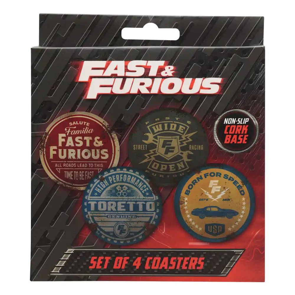 Fast & Furious Podkładki pod Kubek 4-Pak Styl Vintage zdjęcie produktu