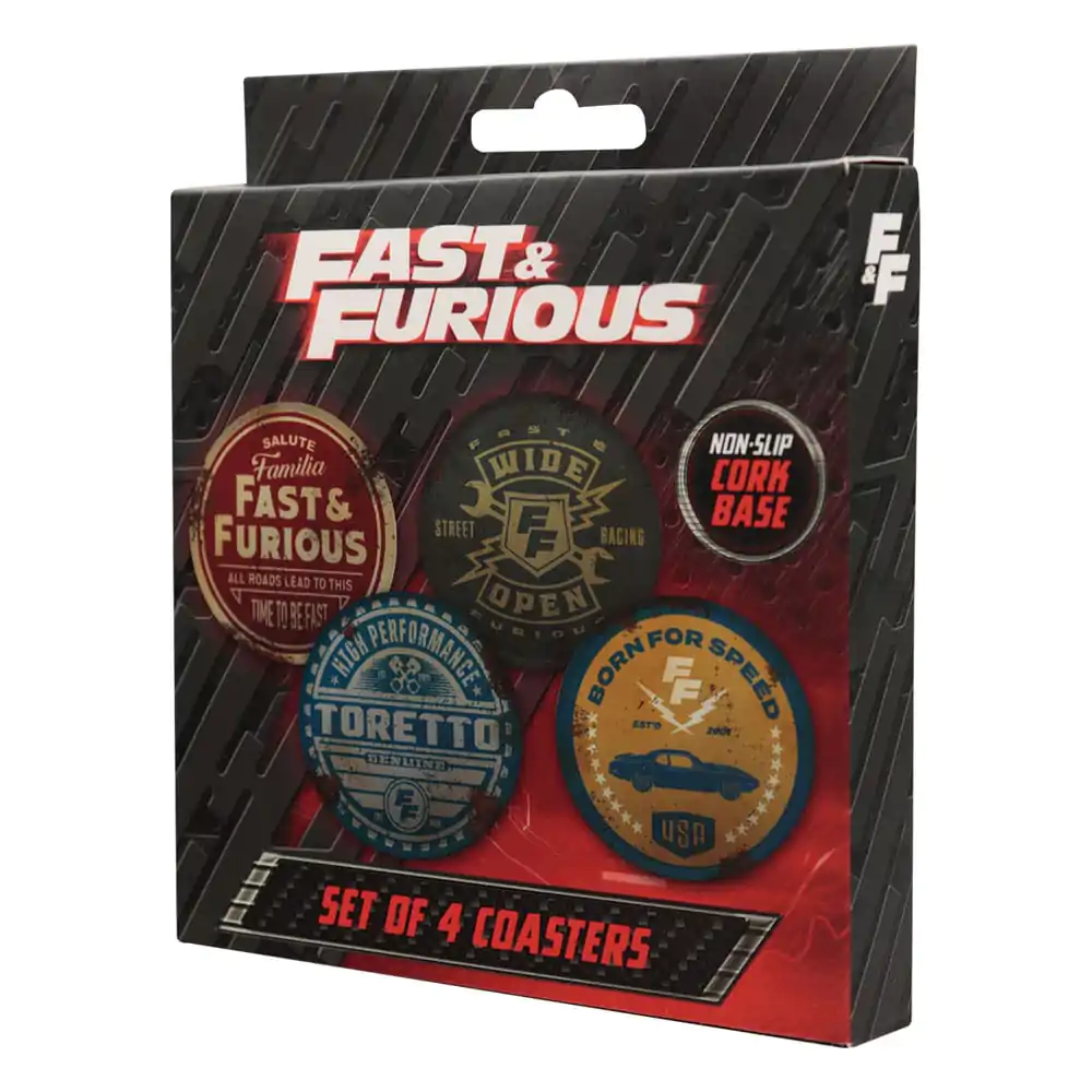 Fast & Furious Podkładki pod Kubek 4-Pak Styl Vintage zdjęcie produktu