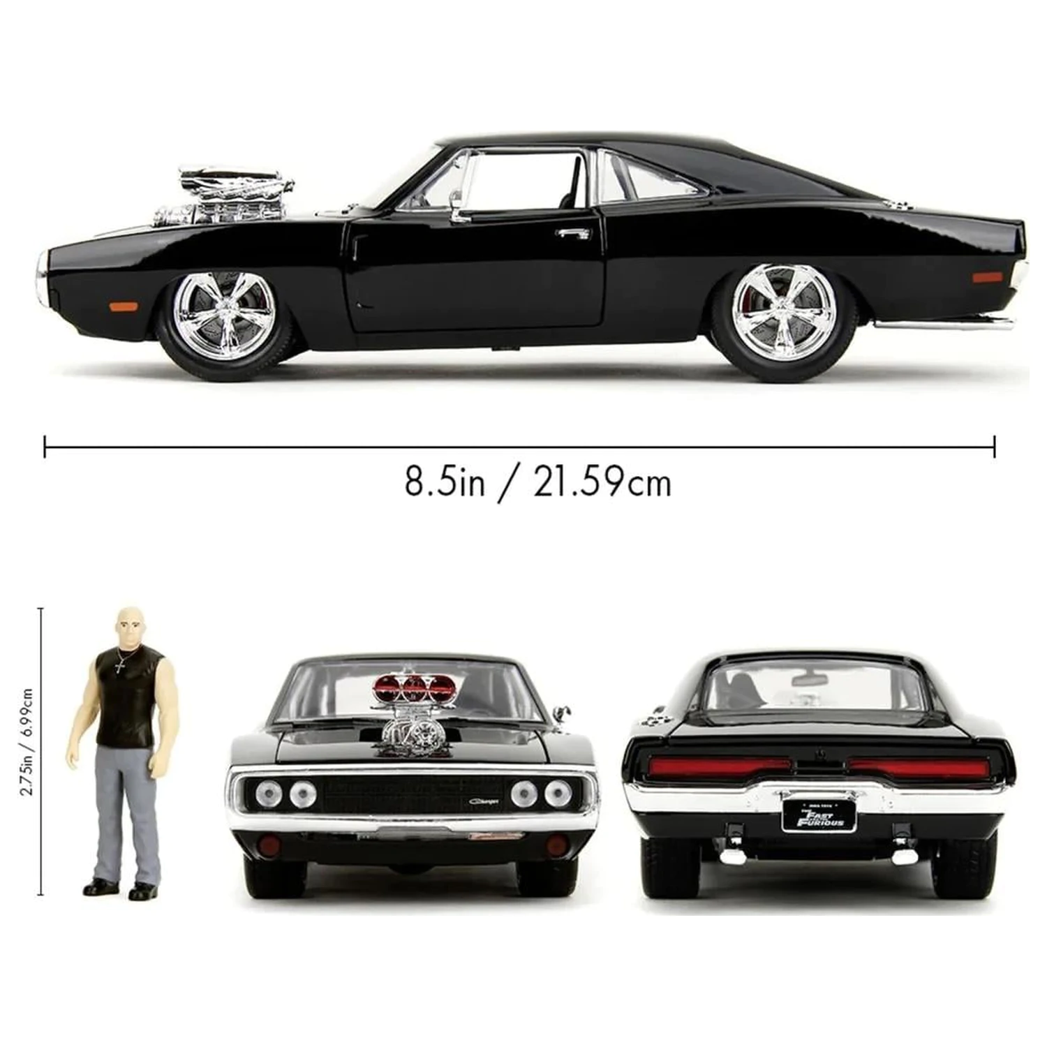 Fast & Furious 1970 Dodge Charger + figurka 1:24 zdjęcie produktu