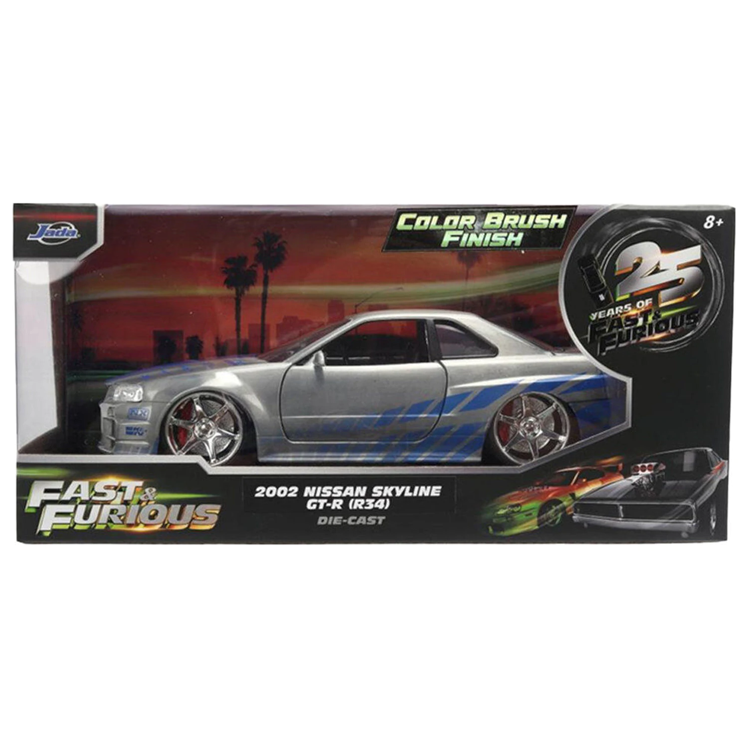 Fast & Furious metalowy pojazd kolekcjonerski 1:24 Anniversary Nissan Skyline 19 cm zdjęcie produktu