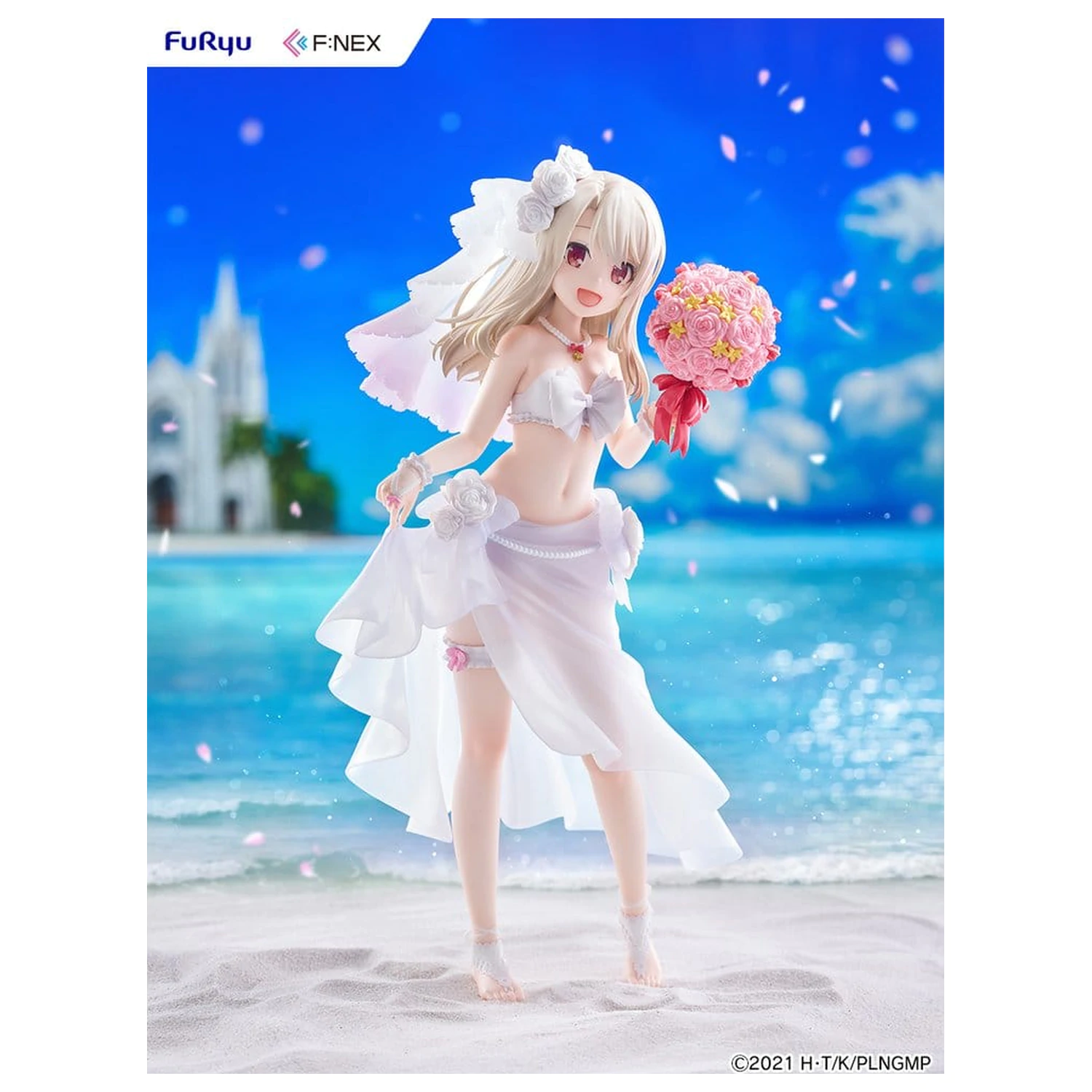 Fate/kaleid liner Prisma Illya: Licht - The Nameless Girl F:NEX Figurka PVC 1/7 Illyasviel von Einzbern Wedding Swimsuit Ver. 21 cm zdjęcie produktu