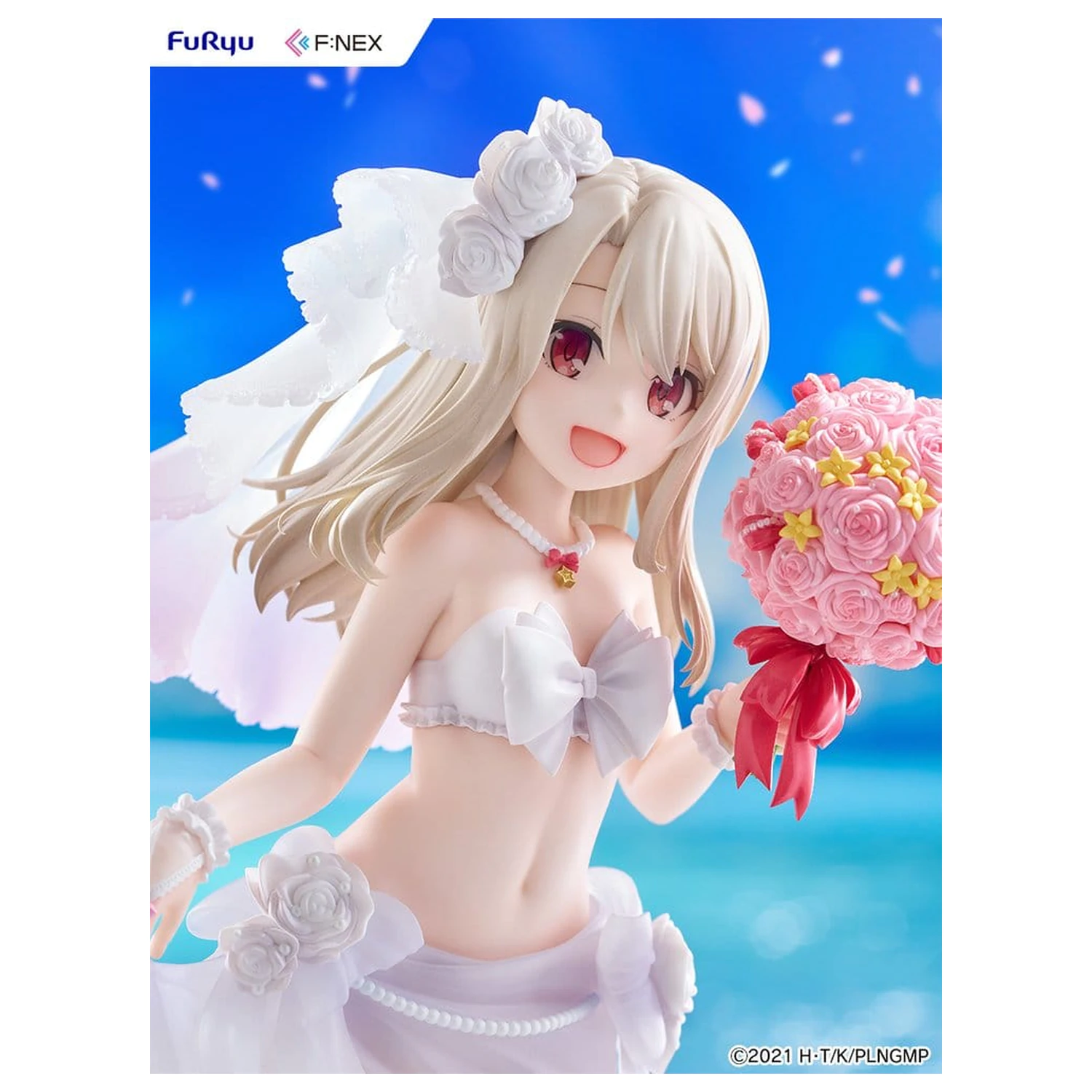 Fate/kaleid liner Prisma Illya: Licht - The Nameless Girl F:NEX Figurka PVC 1/7 Illyasviel von Einzbern Wedding Swimsuit Ver. 21 cm zdjęcie produktu