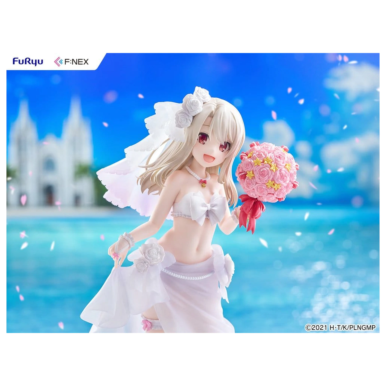 Fate/kaleid liner Prisma Illya: Licht - The Nameless Girl F:NEX Figurka PVC 1/7 Illyasviel von Einzbern Wedding Swimsuit Ver. 21 cm zdjęcie produktu