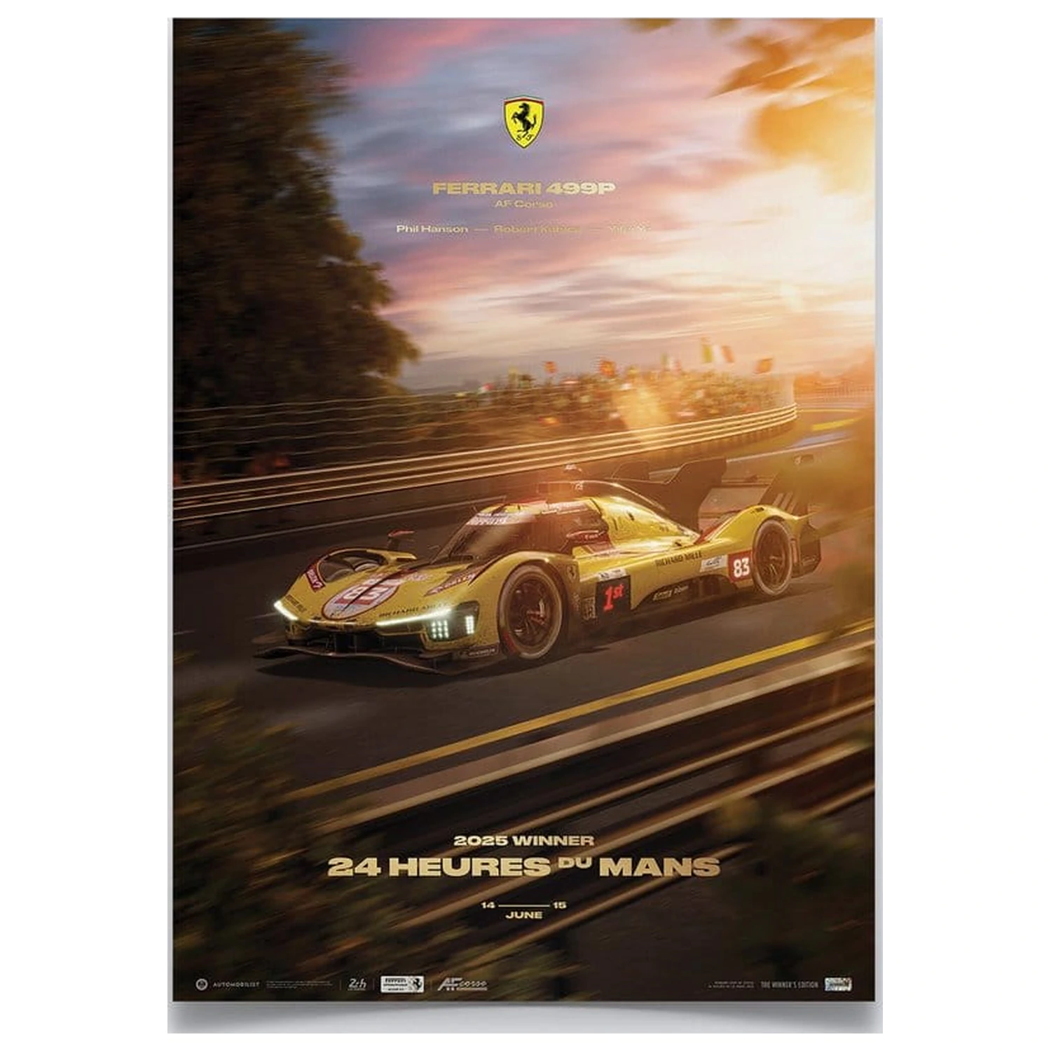 Ferrari AF Corse Puzzle 499P 24 Heures du Mans 2025 Zwycięzca (1000 Kawałków) 48 x 68 cm zdjęcie produktu
