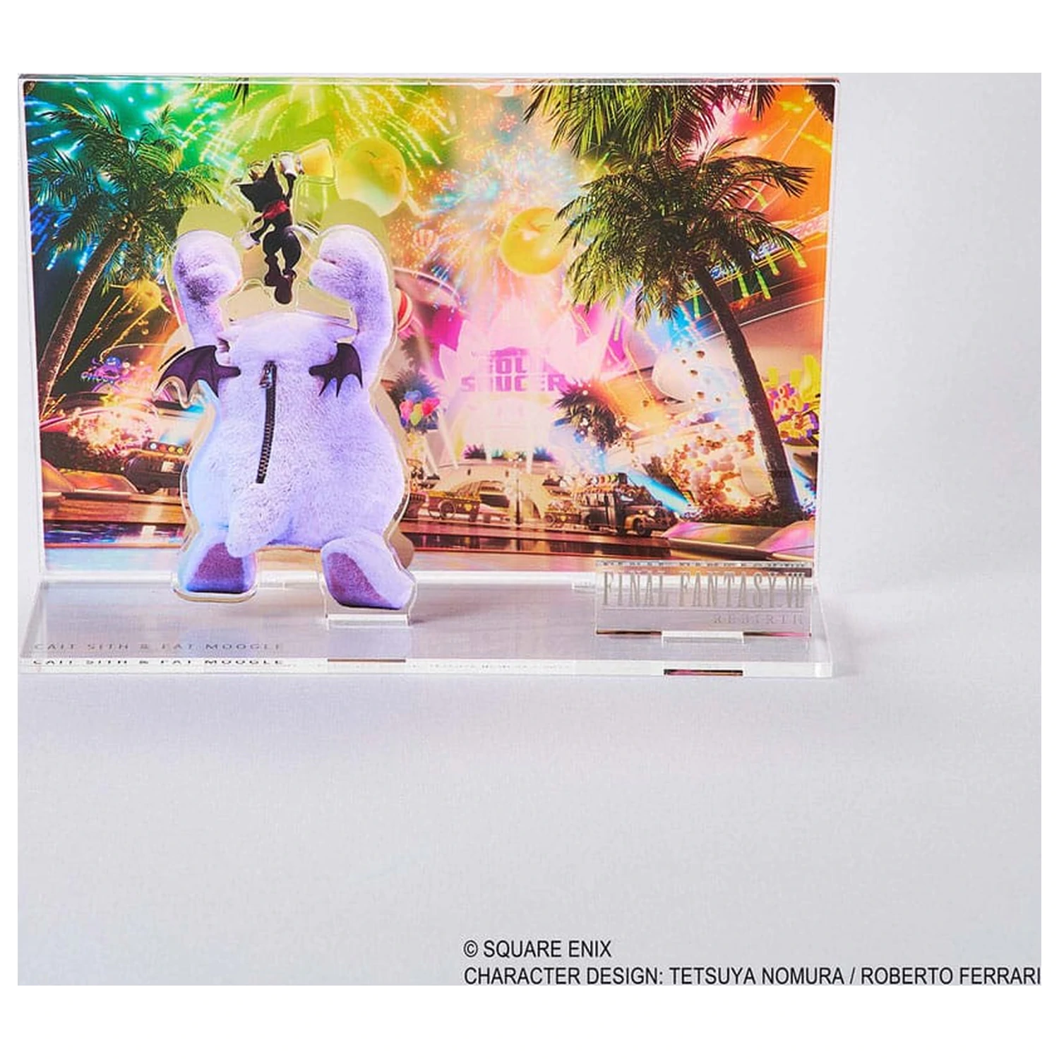 Final Fantasy VII Rebirth Akrylowa diorama Cait Sith i Fat Moogle Key Art zdjęcie produktu