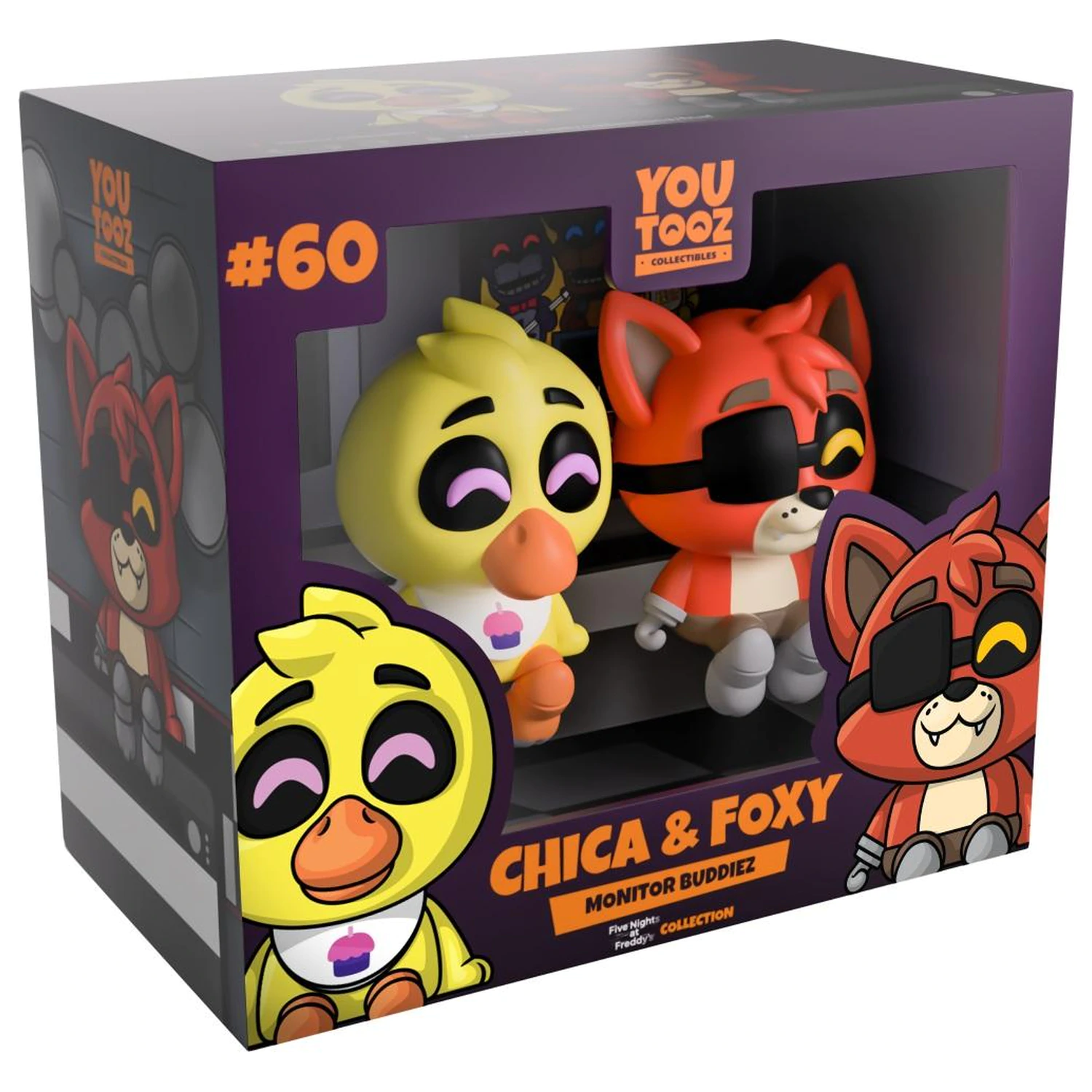 Five Nights at Freddy's Chica & Foxy Monitor Buddiez figurki 6 cm zdjęcie produktu