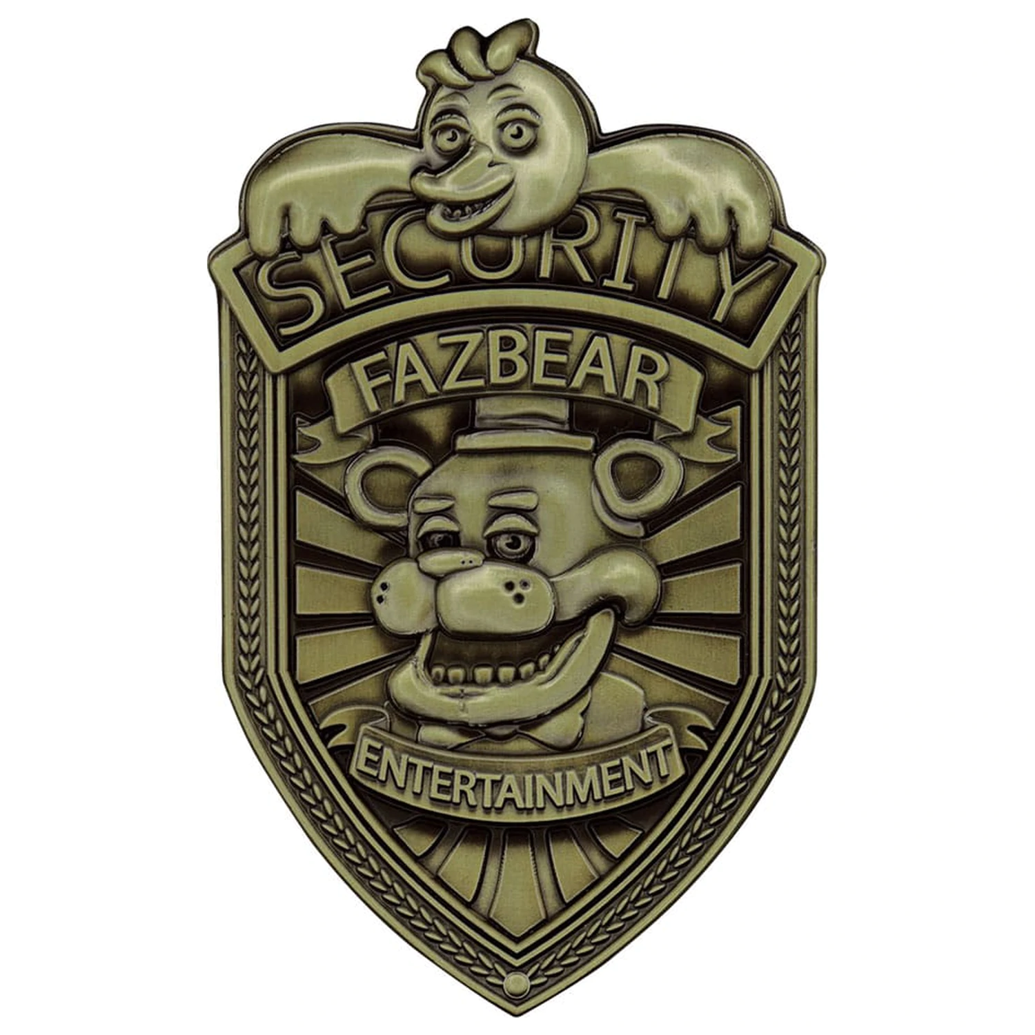 Replika Odznaki Bezpieczeństwa Five Nights at Freddy's w Antycznym Mosiądzu zdjęcie produktu