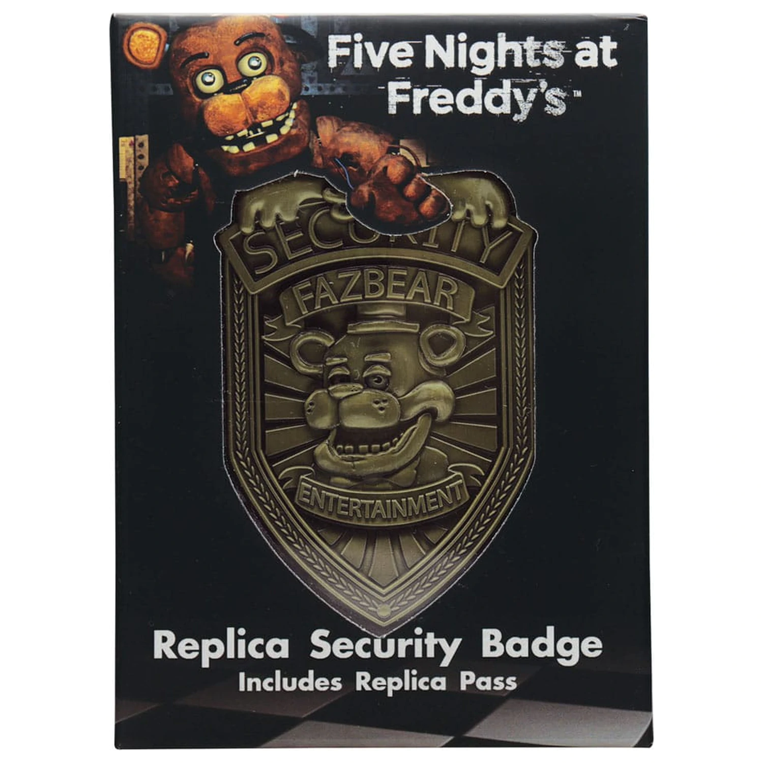 Replika Odznaki Bezpieczeństwa Five Nights at Freddy's w Antycznym Mosiądzu zdjęcie produktu