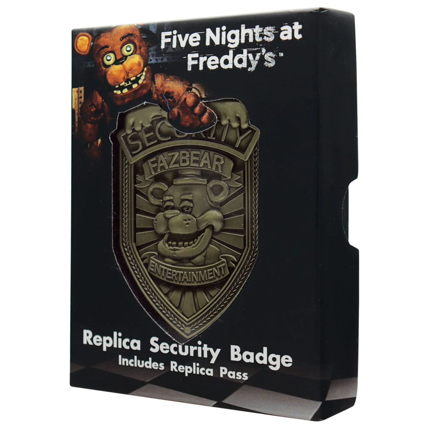 Replika Odznaki Bezpieczeństwa Five Nights at Freddy's w Antycznym Mosiądzu zdjęcie produktu