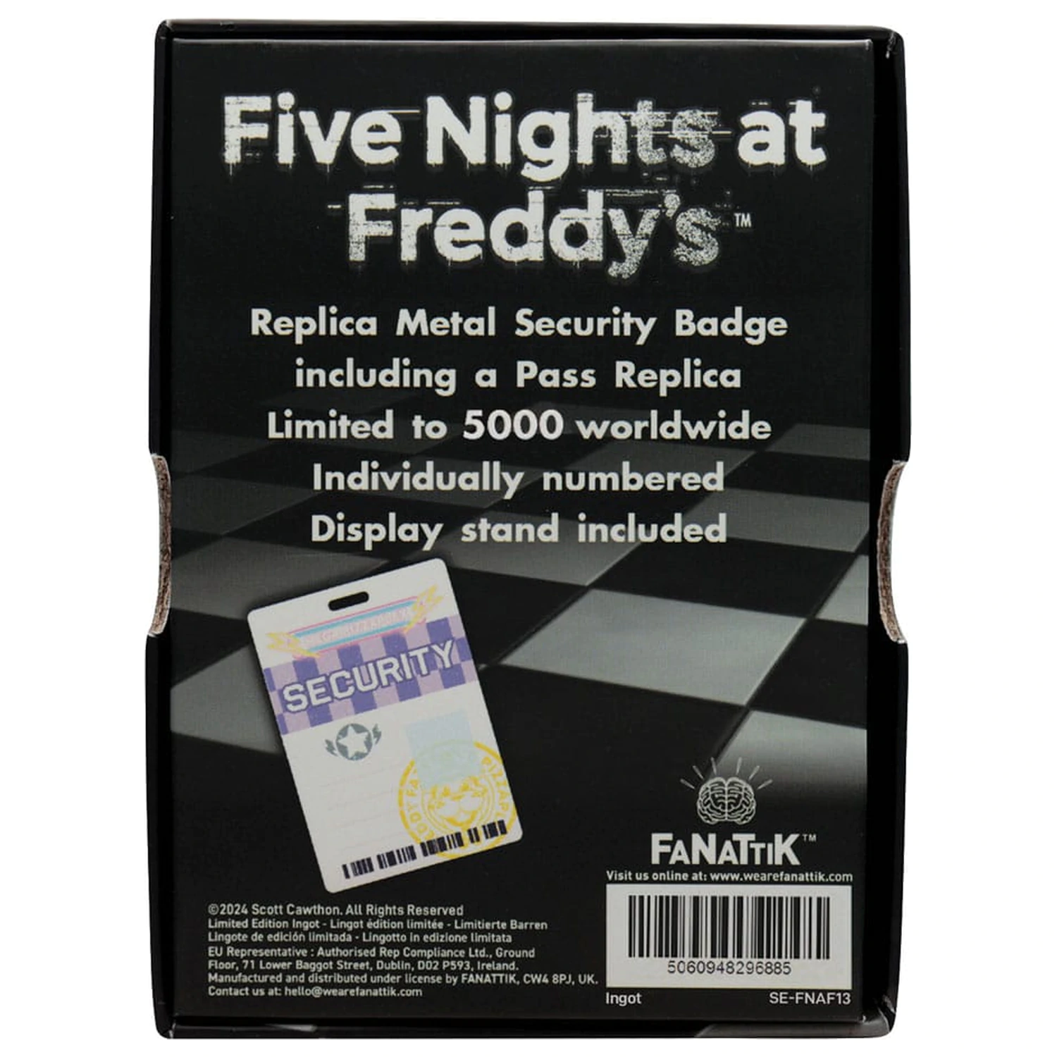 Replika Odznaki Bezpieczeństwa Five Nights at Freddy's w Antycznym Mosiądzu zdjęcie produktu