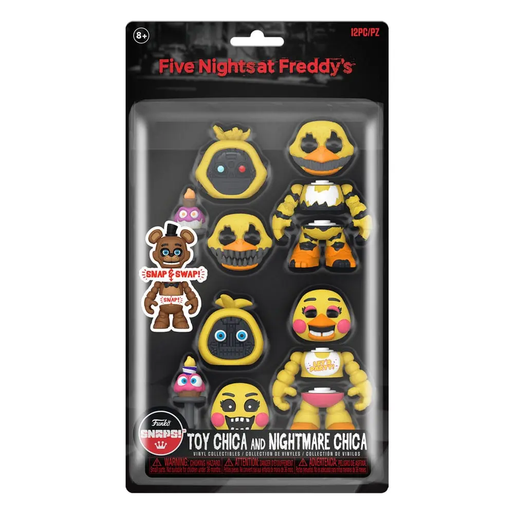 Five Nights at Freddy's Snap Action Figures Nightmare Chica i Toy Chica 9 cm zdjęcie produktu