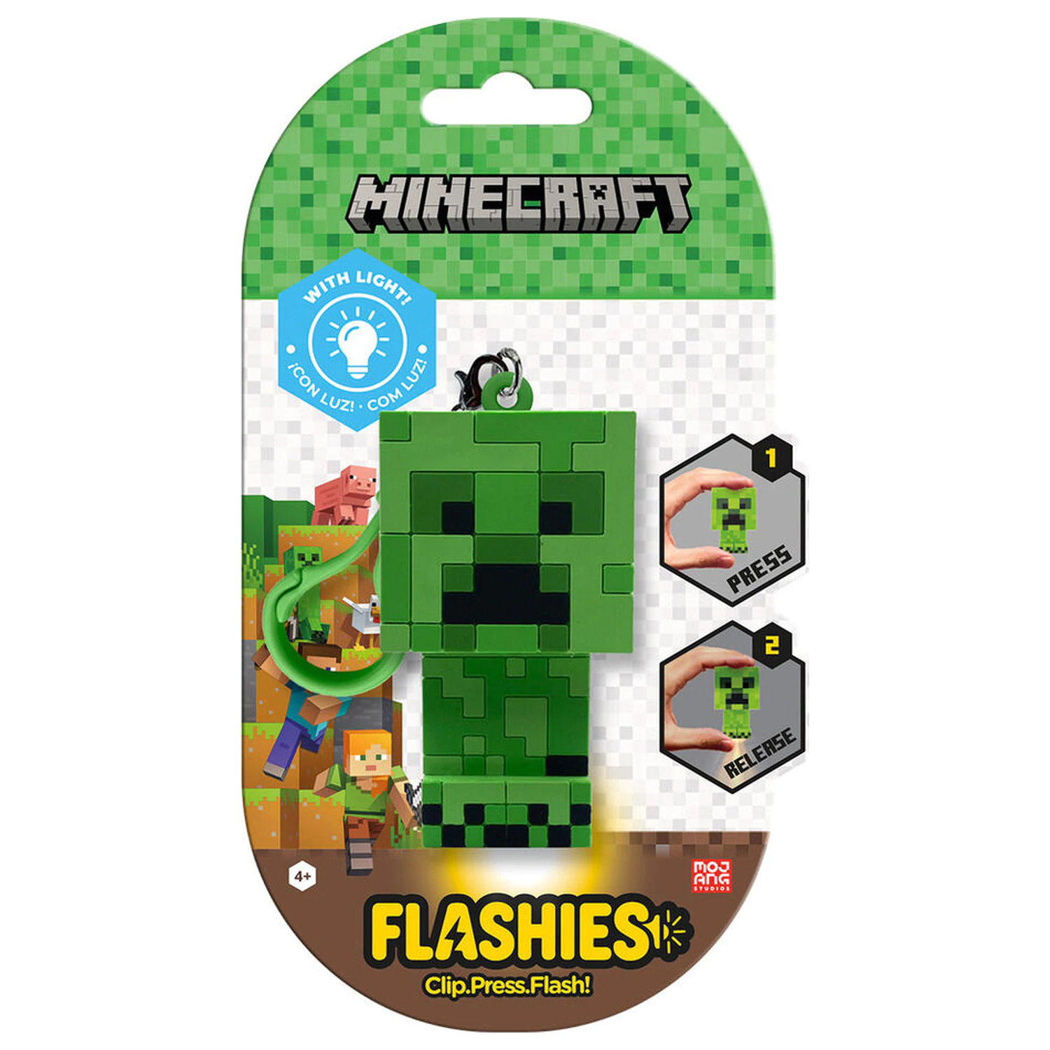 Flashies Minecraft 3D brelok z latarką LED zdjęcie produktu
