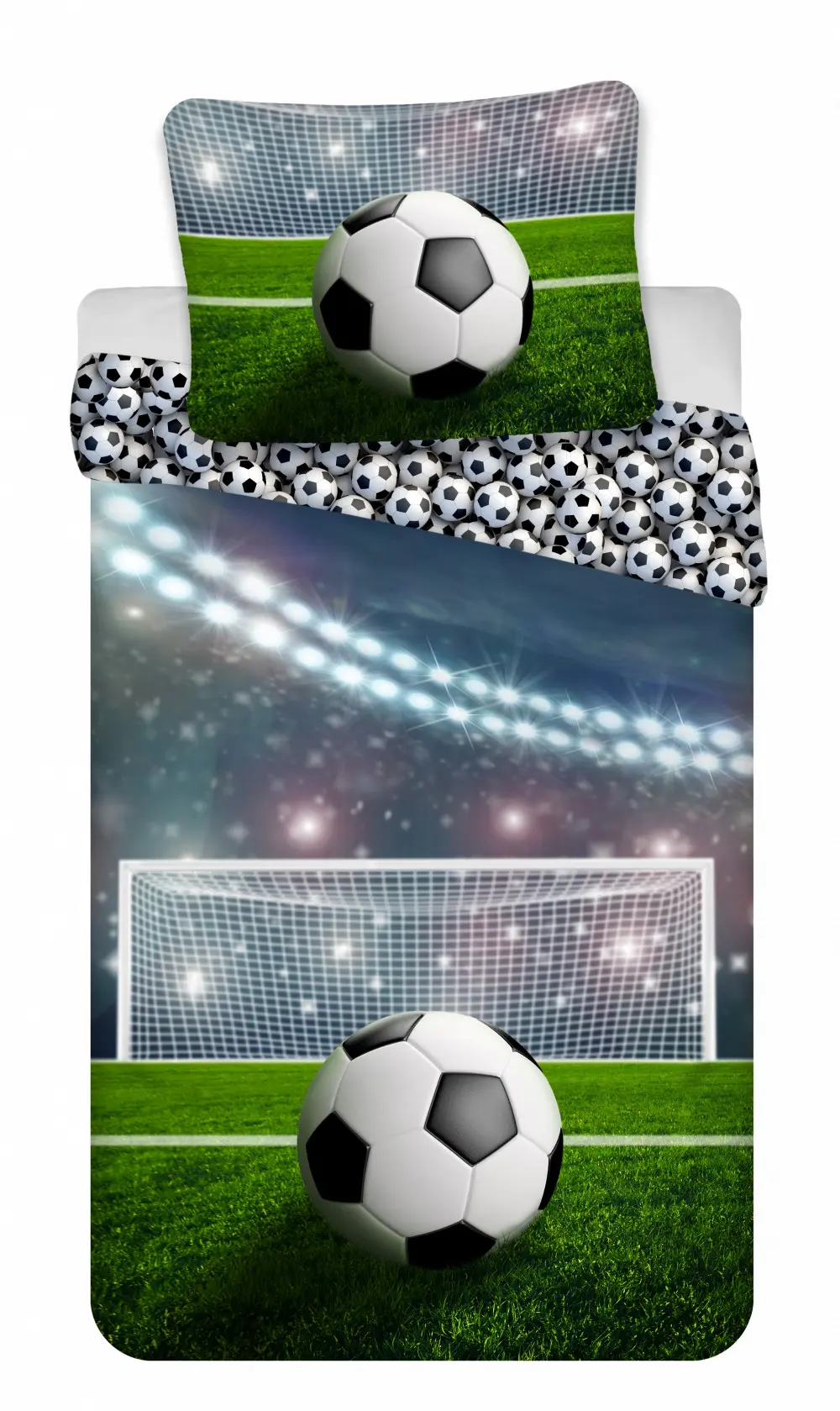 Poszwa na kołdrę Football 140x200cm, mikrofibra 70x90cm zdjęcie produktu