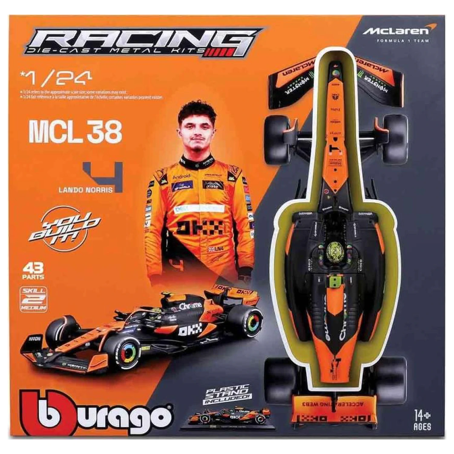 Formula 1 F1 McLaren MCL38 Lando Norris Zestaw Modeli 1:24 zdjęcie produktu