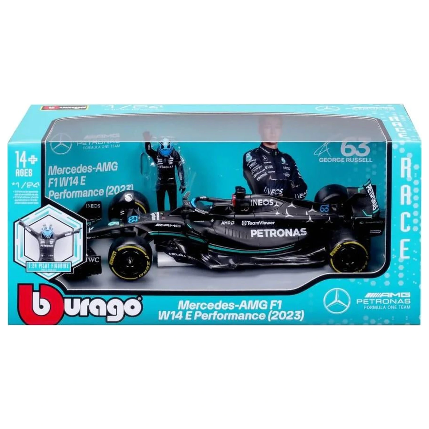Formula 1 F1 Mercedes W14 E Perf. 2023 Hamilton – Model odlewany 1/24 zdjęcie produktu