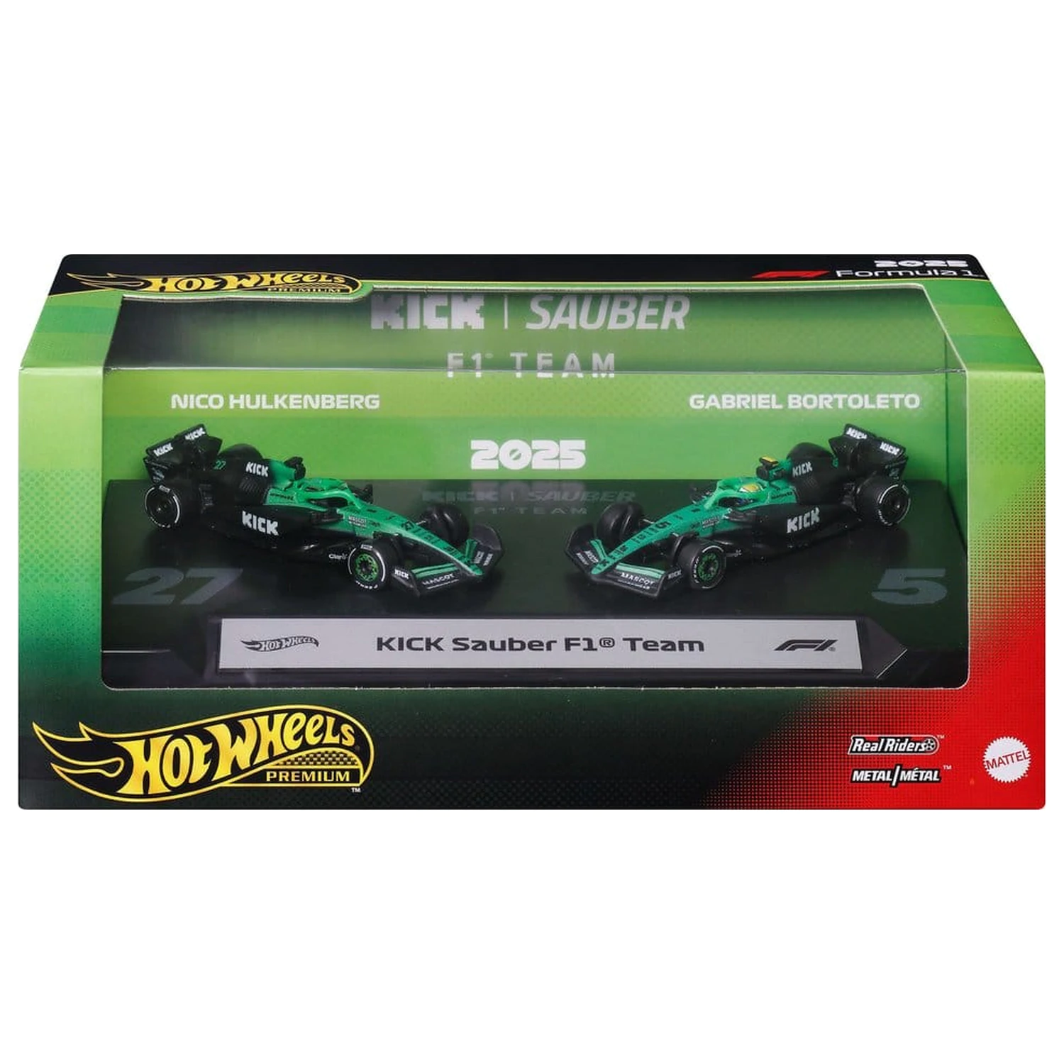 Formula 1 Hot Wheels Premium Die-Cast Pojazdy 2-Pak 1/64 KICK Sauber Team zdjęcie produktu