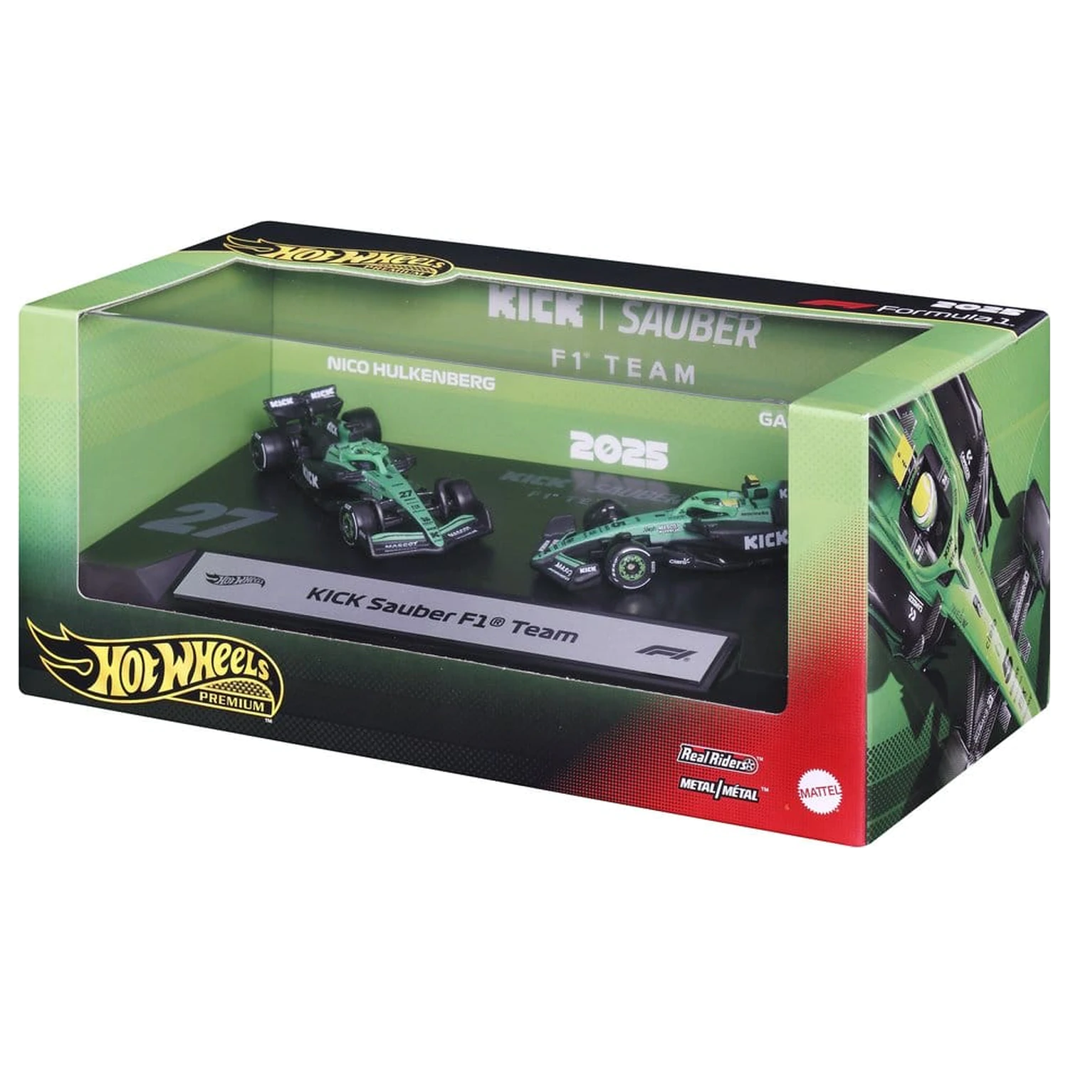 Formula 1 Hot Wheels Premium Die-Cast Pojazdy 2-Pak 1/64 KICK Sauber Team zdjęcie produktu