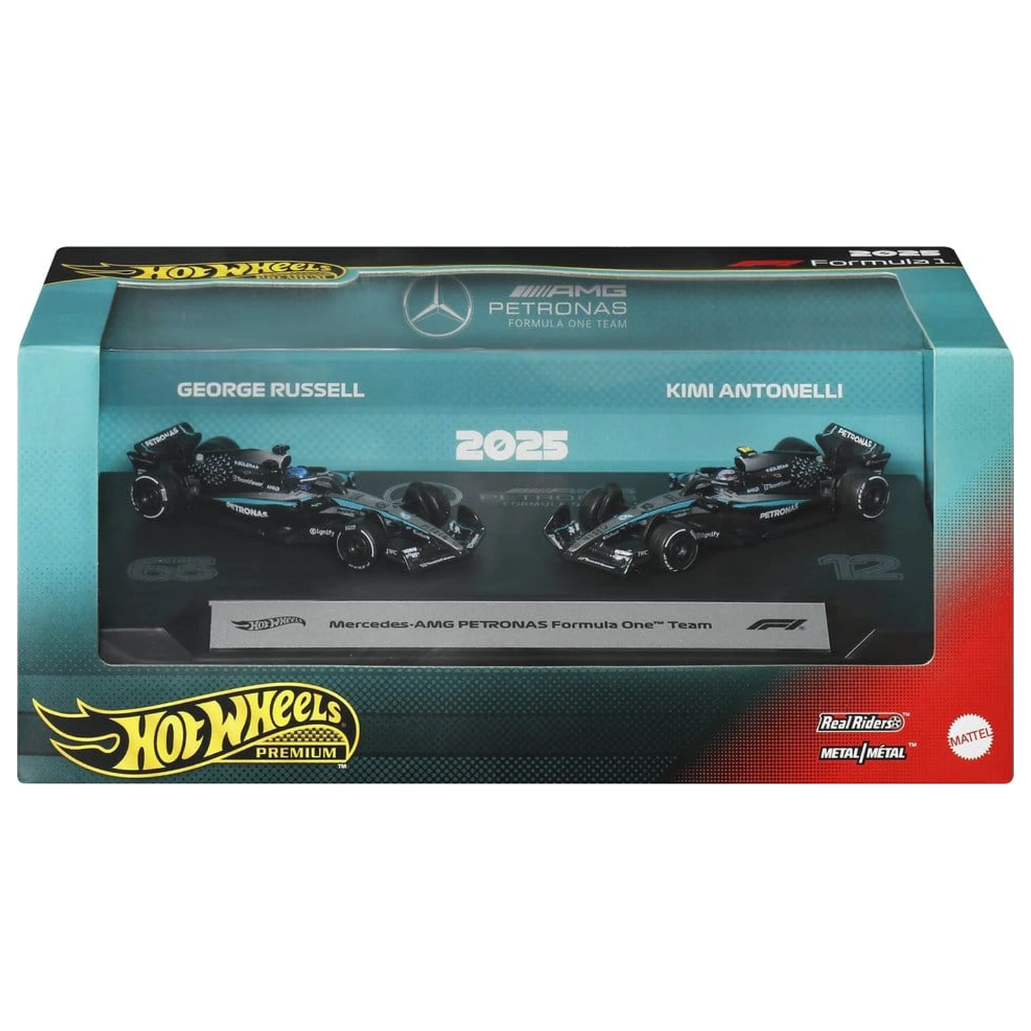 Formula 1 Hot Wheels Premium Die-Cast pojazd 2-pak 1:64 Team Mercedes-AMG PETRONAS zdjęcie produktu