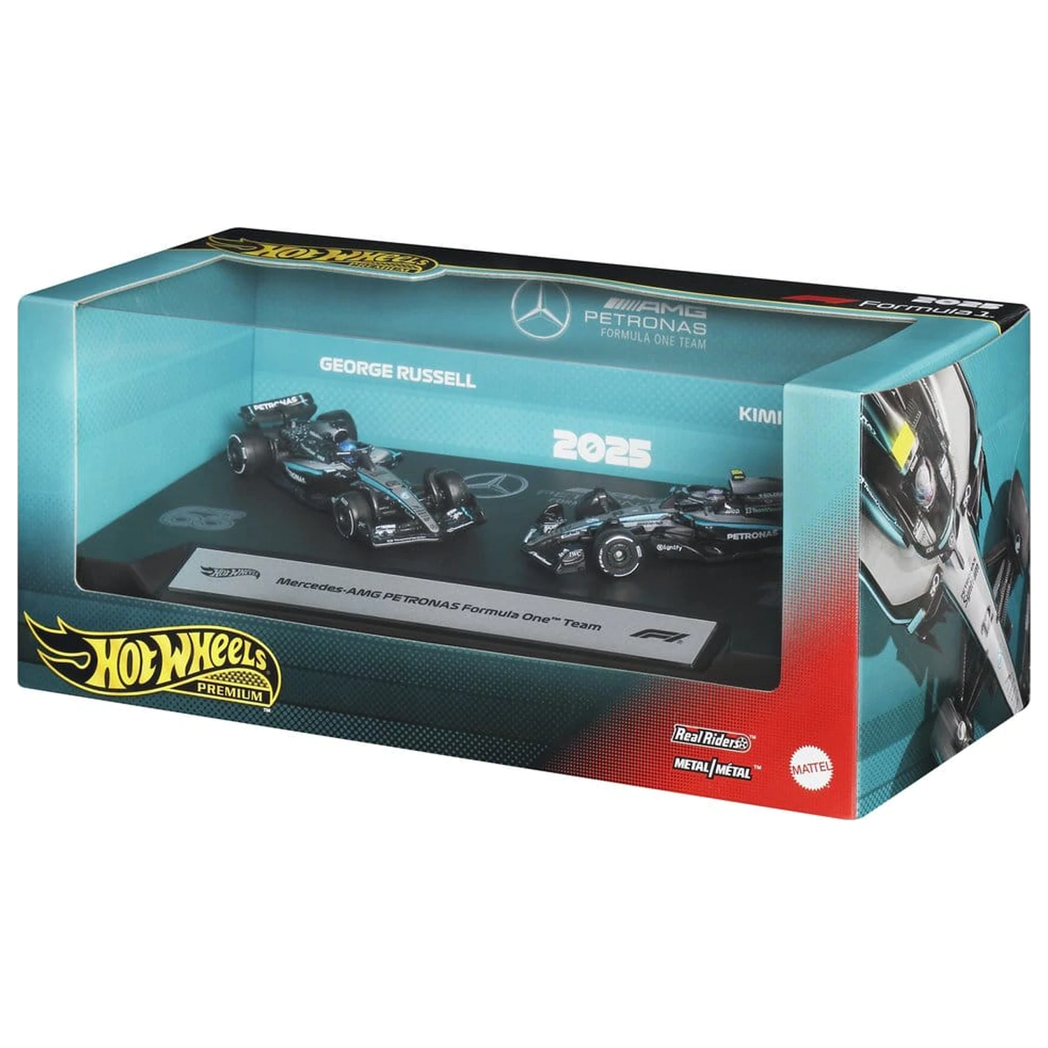 Formula 1 Hot Wheels Premium Die-Cast pojazd 2-pak 1:64 Team Mercedes-AMG PETRONAS zdjęcie produktu