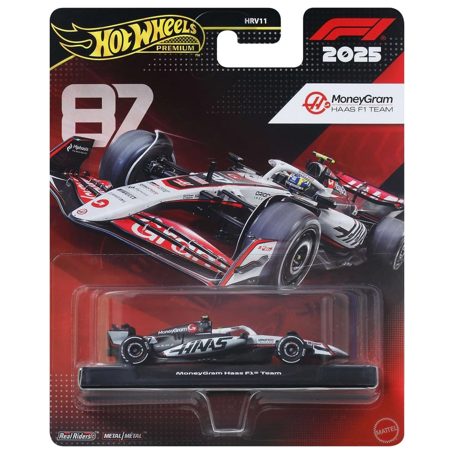 Formula 1 Hot Wheels Premium Odlewany Pojazd 1/64 MoneyGram Haas F1 Team zdjęcie produktu