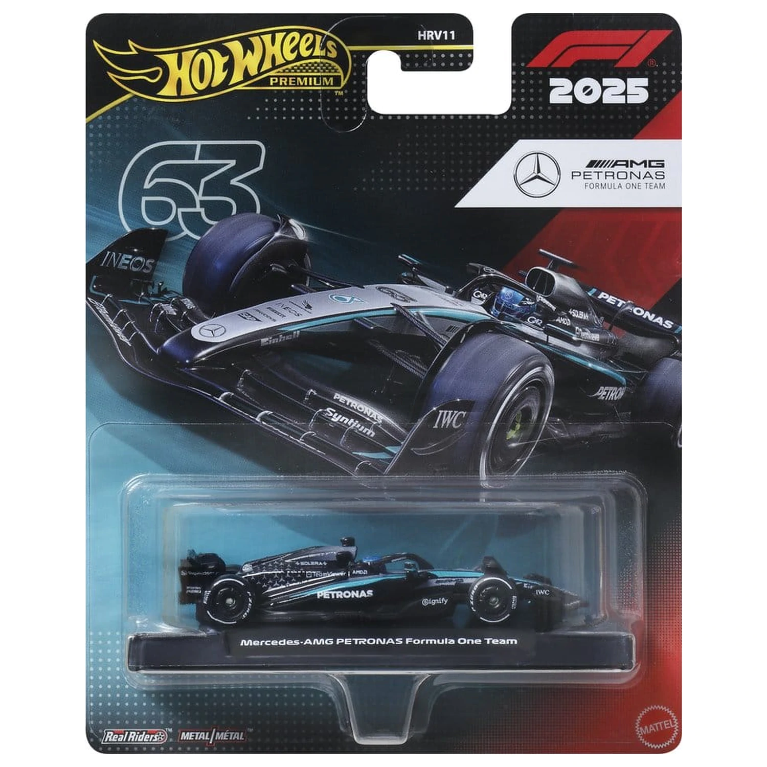 Formula 1 Hot Wheels Premium Die-Cast Pojazd 1:64 Team Mercedes Benz: Driver 1 zdjęcie produktu