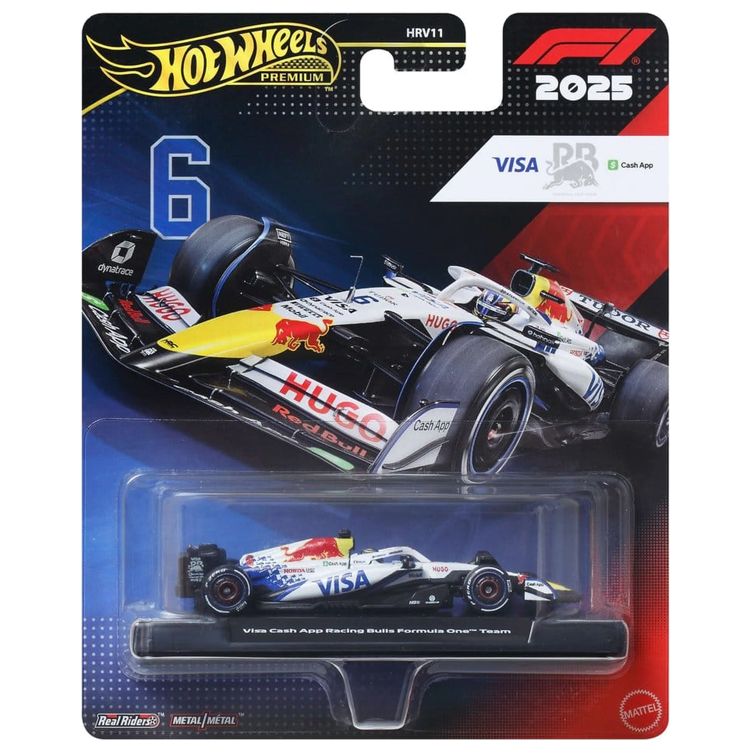 Formula 1 Hot Wheels Premium Model pojazdu Die-Cast 1/64 Visa Cash App Racing Bulls F1 Team zdjęcie produktu
