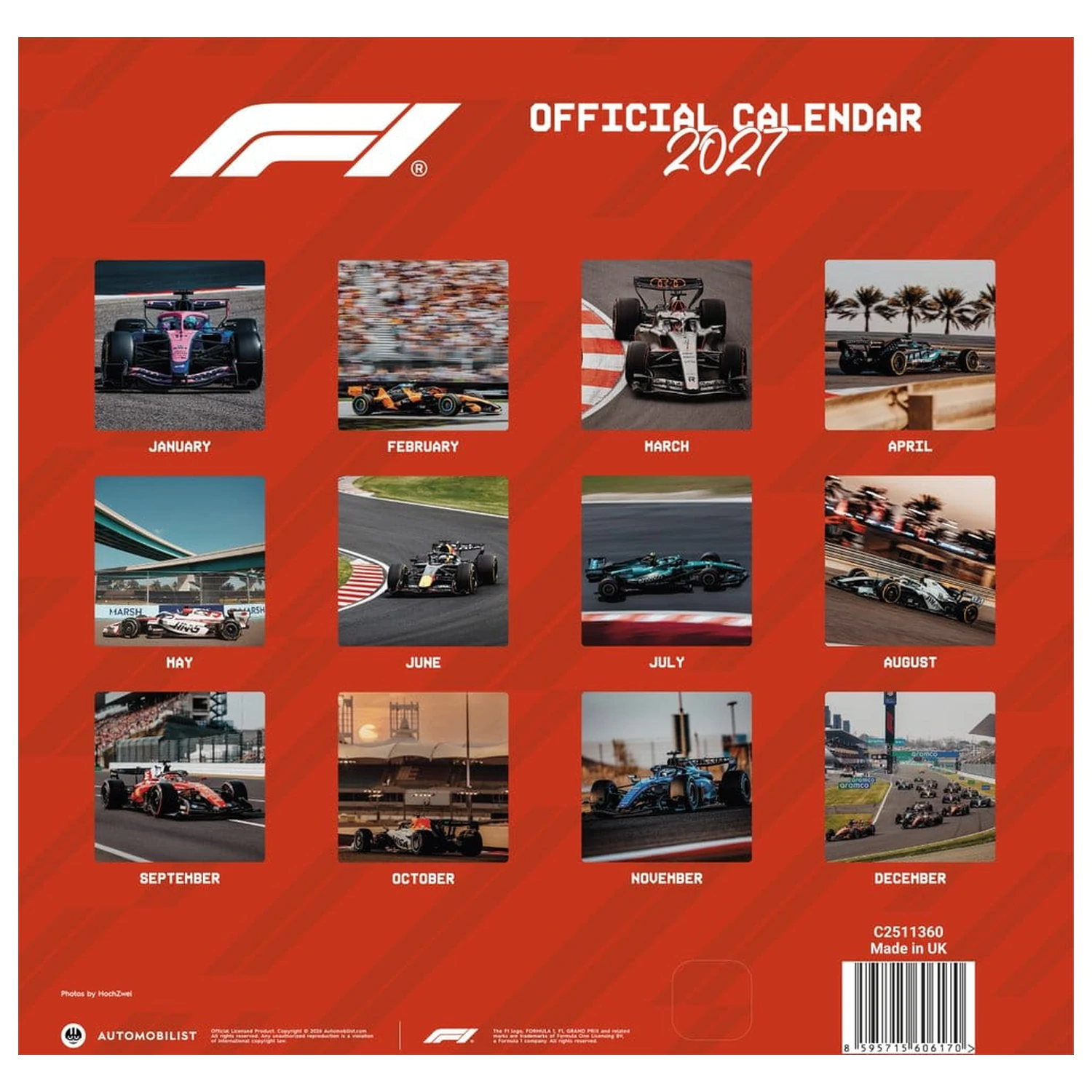 Formula 1 Kalendarz 2027 30 x 30 cm zdjęcie produktu