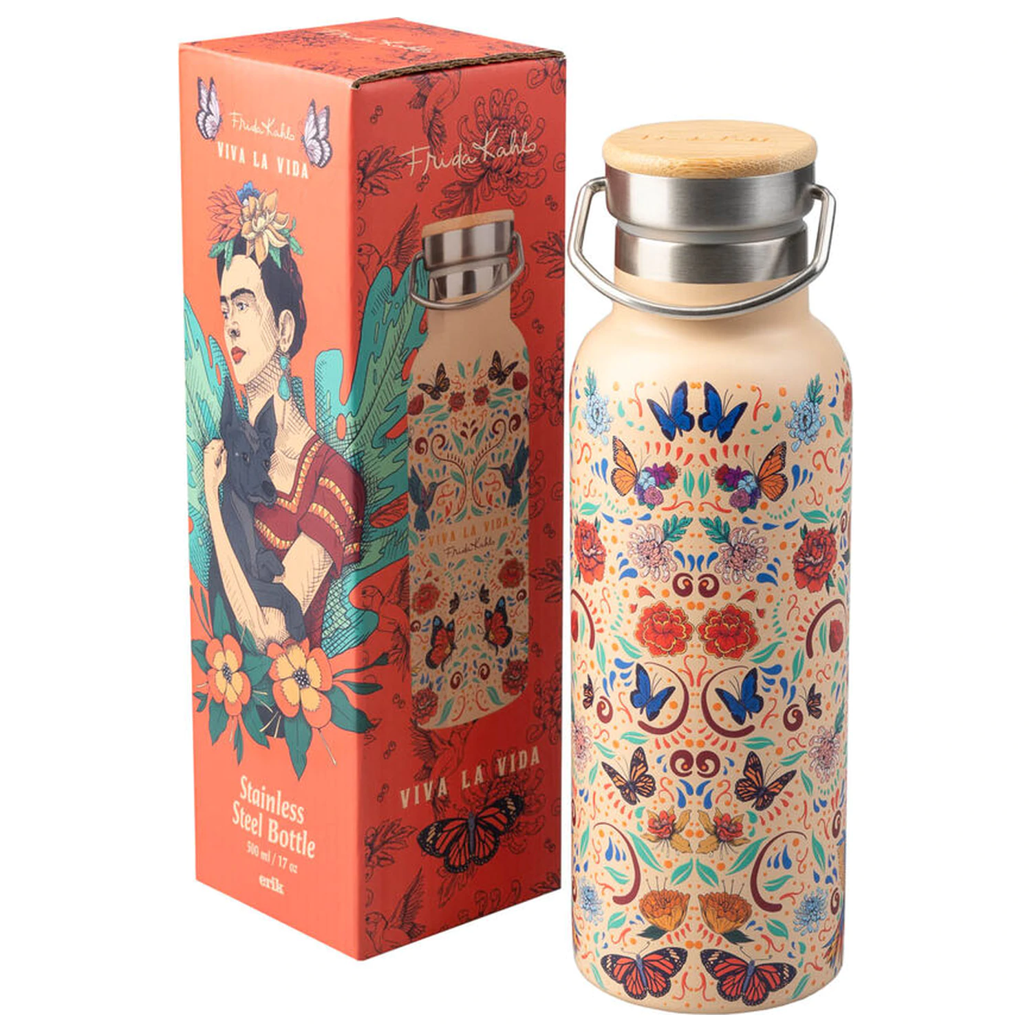 Frida Kahlo Long Live Life butelka ze stali nierdzewnej 500ml zdjęcie produktu