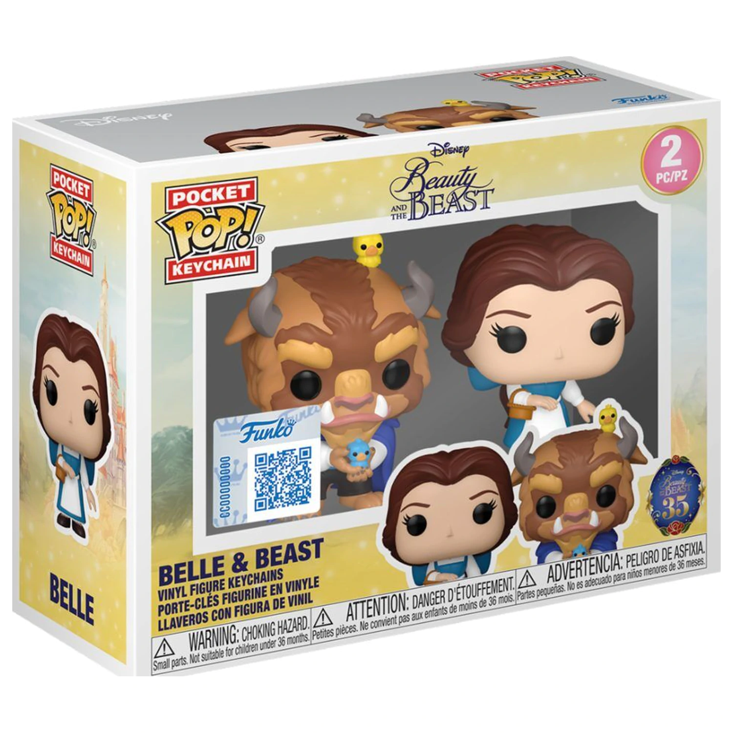 Funko POP figurka 2 breloki Disney Beauty And The Beast Belle & Beast zdjęcie produktu